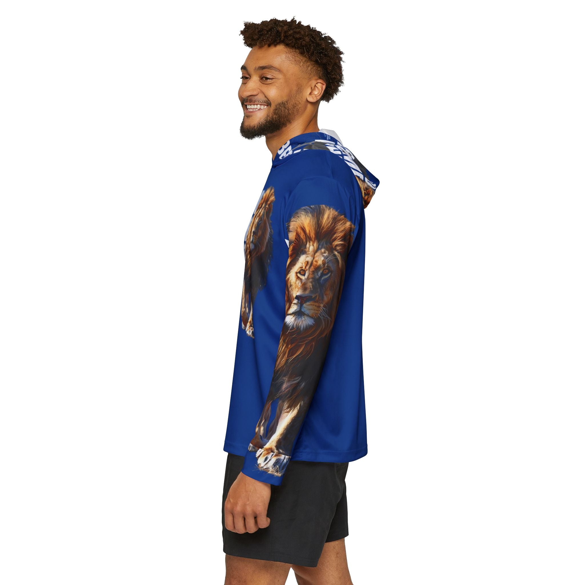 You Become What You Believe Men's Sports Warmup Hoodie (Dark Blue) SETEPENRA All Over Prints.
