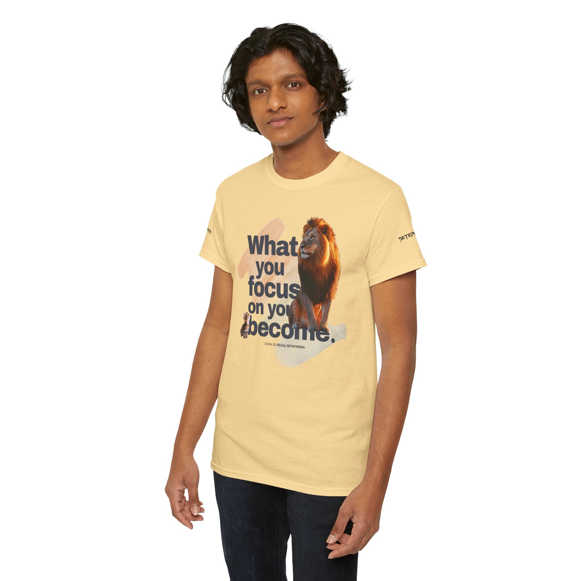 What You Focus On You Become Unisex Heavy Cotton Tee