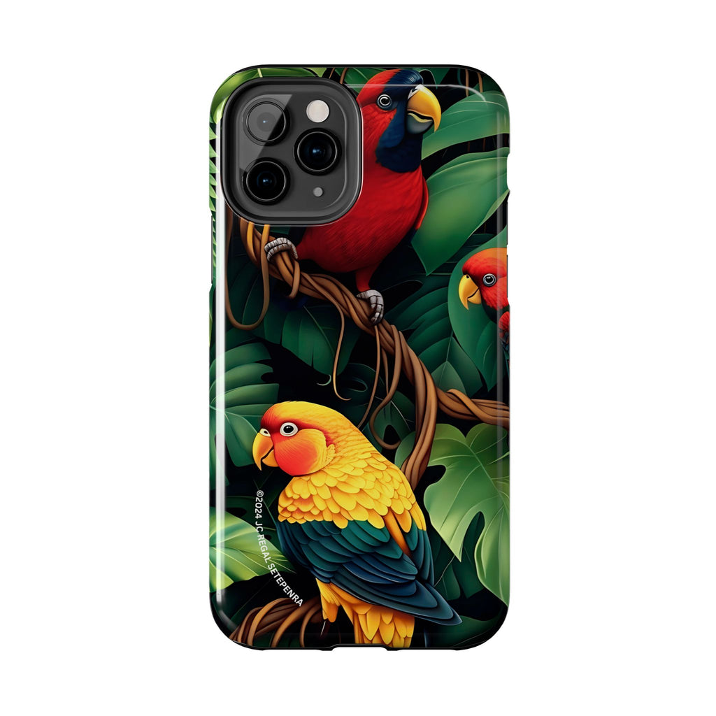 Tri-Parrot Tough Phone Case (For iPhone, Galaxy & More)