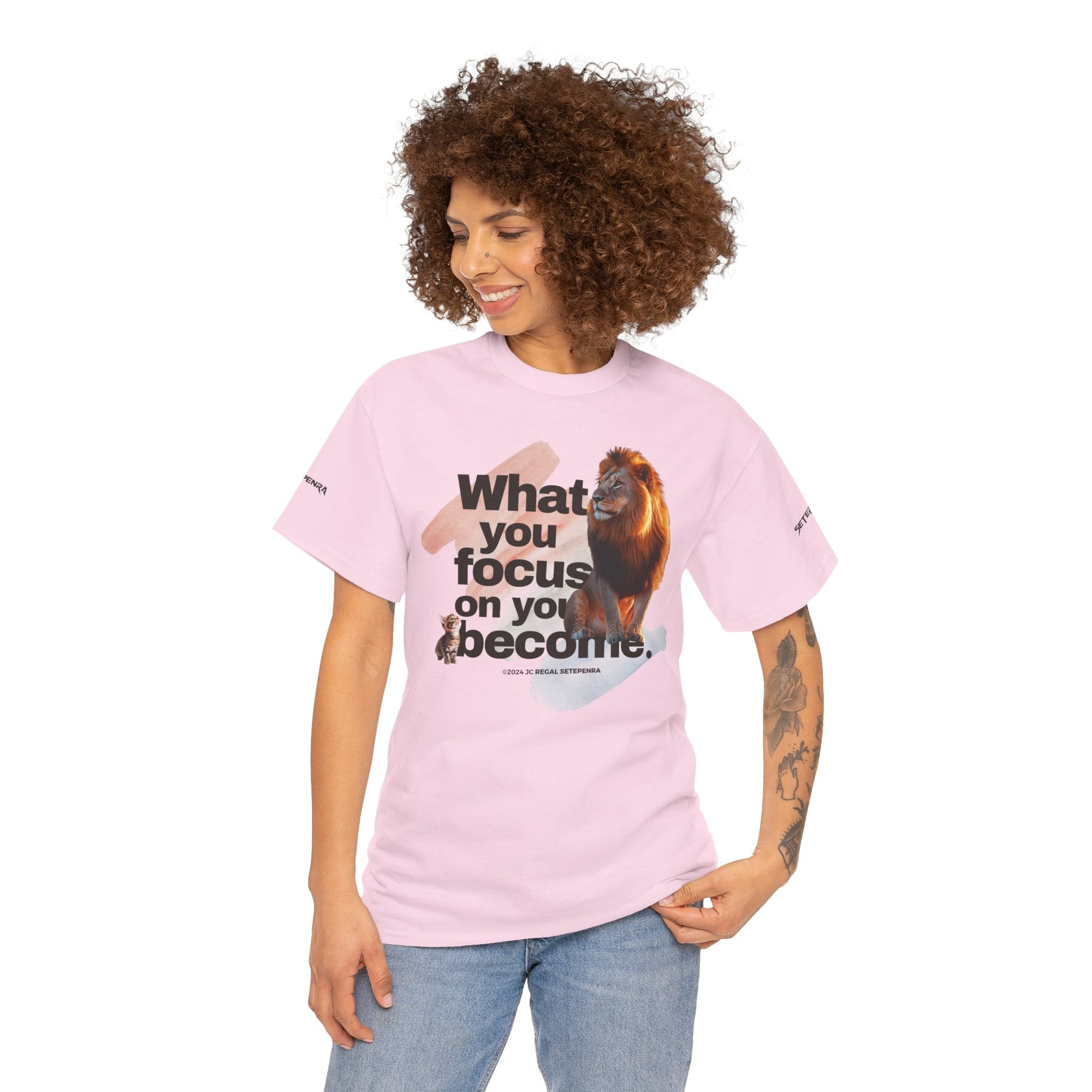 What You Focus On You Become Unisex Heavy Cotton Tee