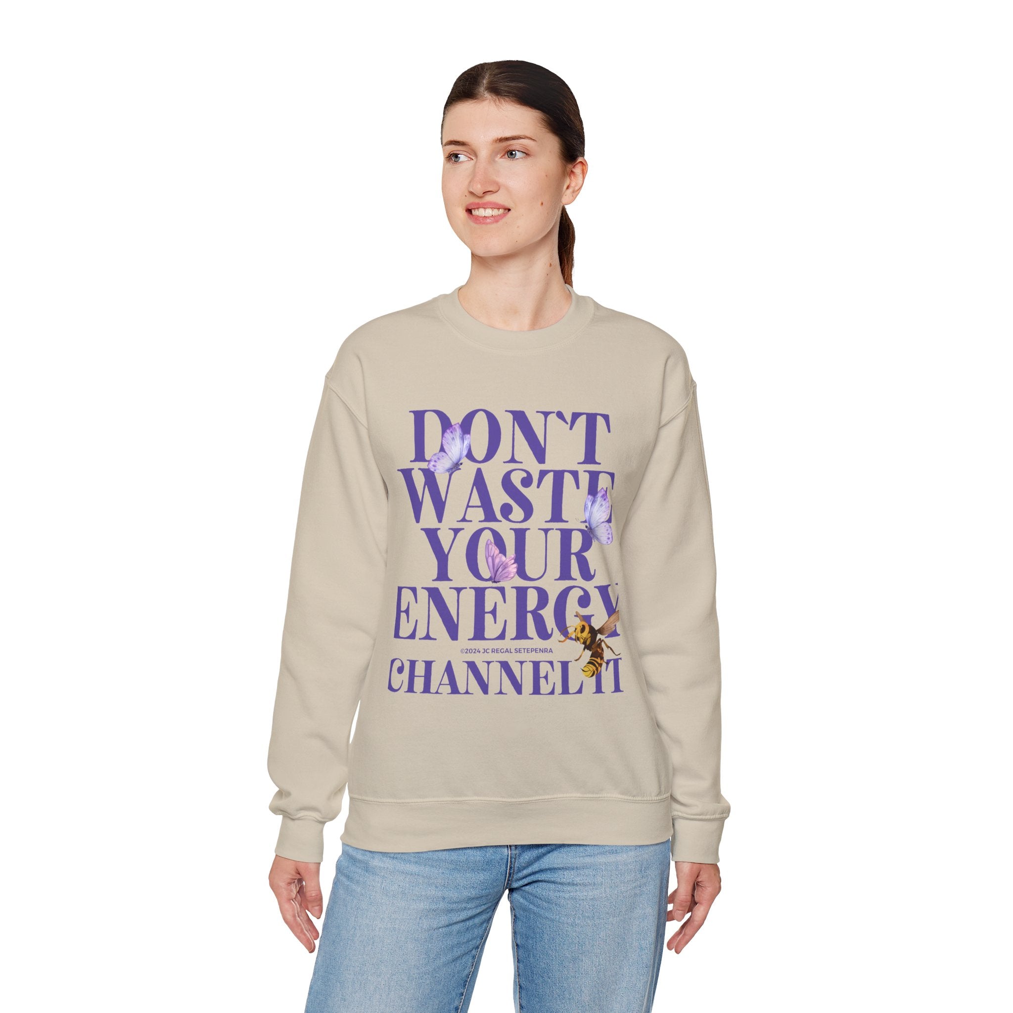 Channel It Unisex Heavy Blend™ Crewneck Sweatshirt (Purple Print)