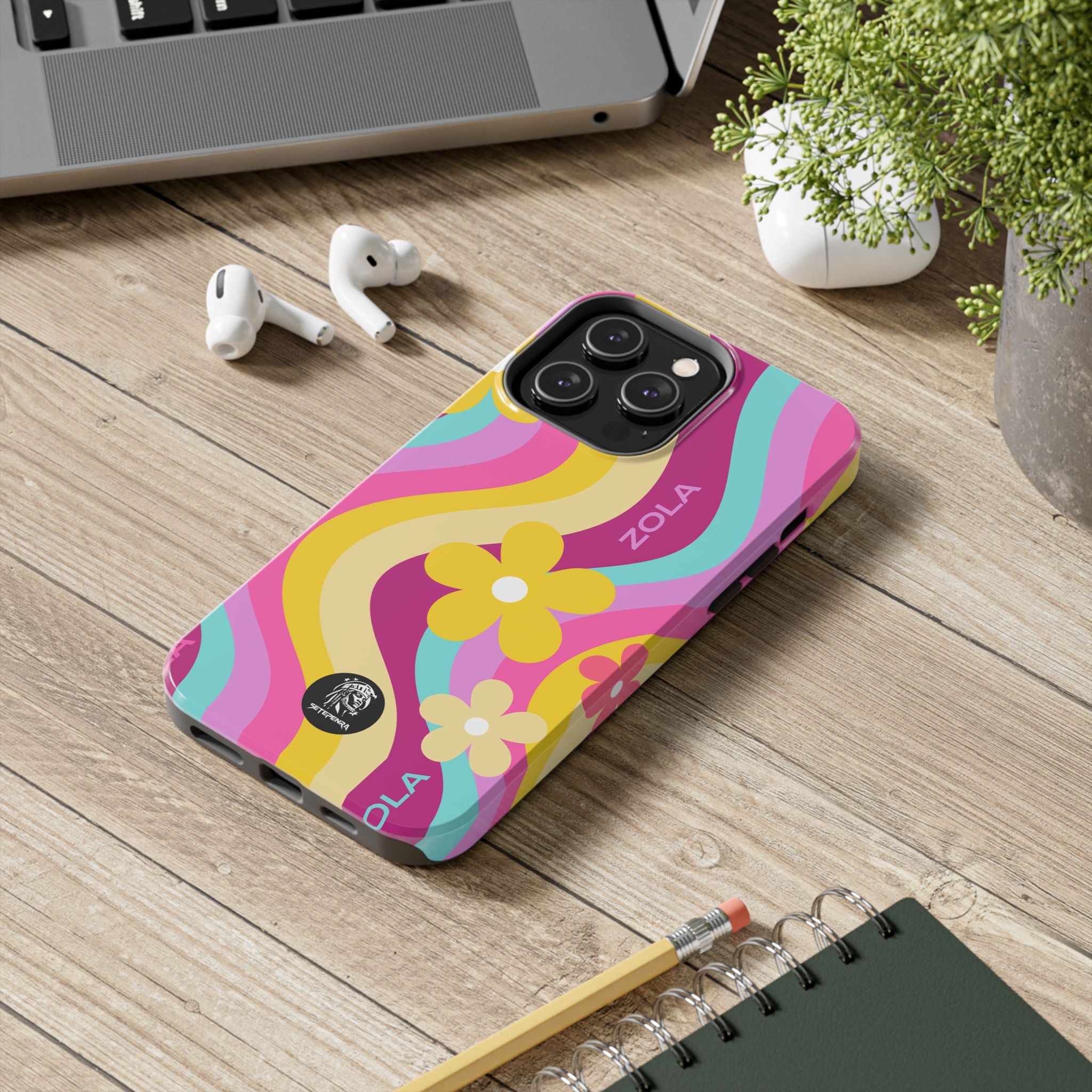 Zola Tough Phone Case (For iPhone, Galaxy & More) - Pink Wave