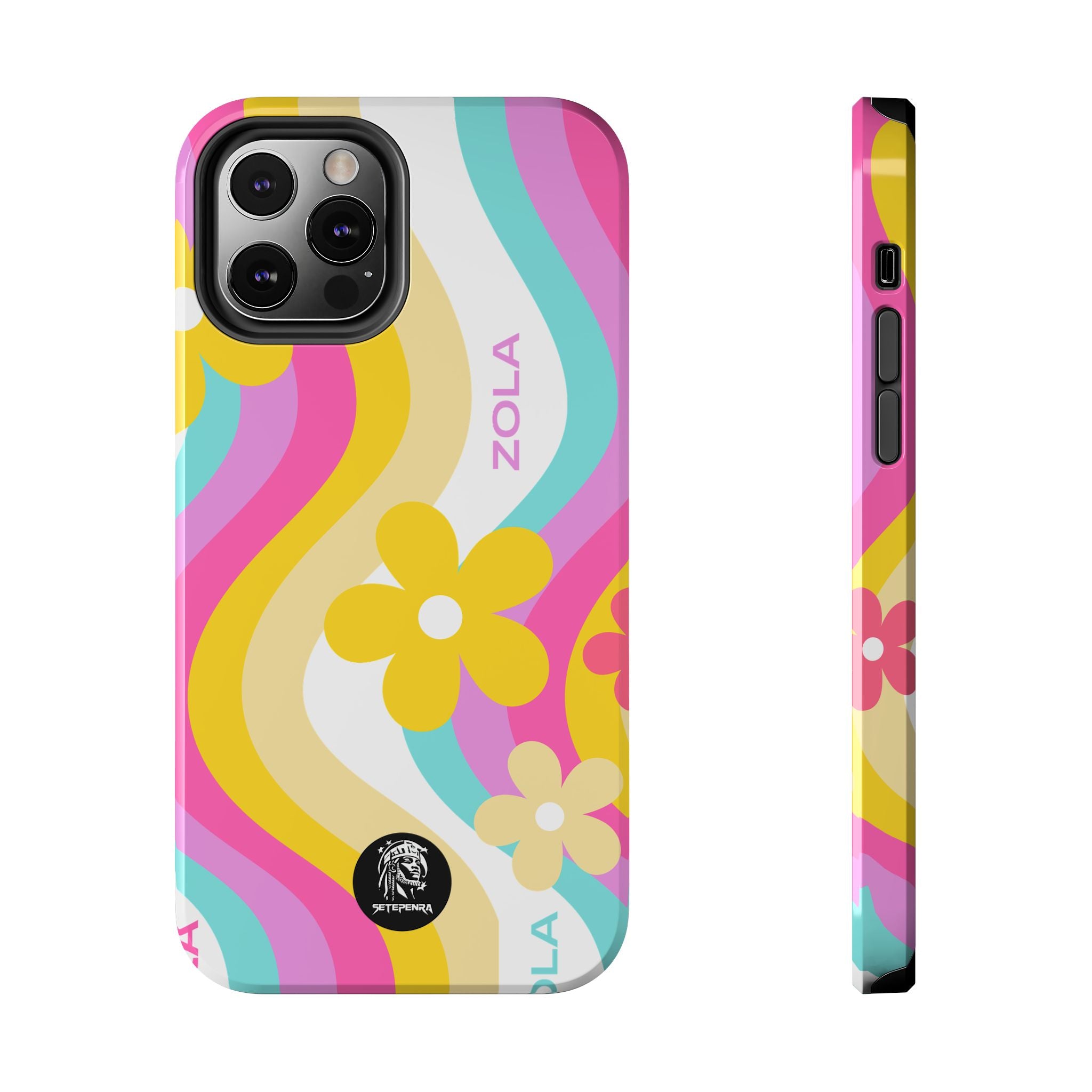 Zola Tough Phone Case (For iPhone, Galaxy & More) - White Wave