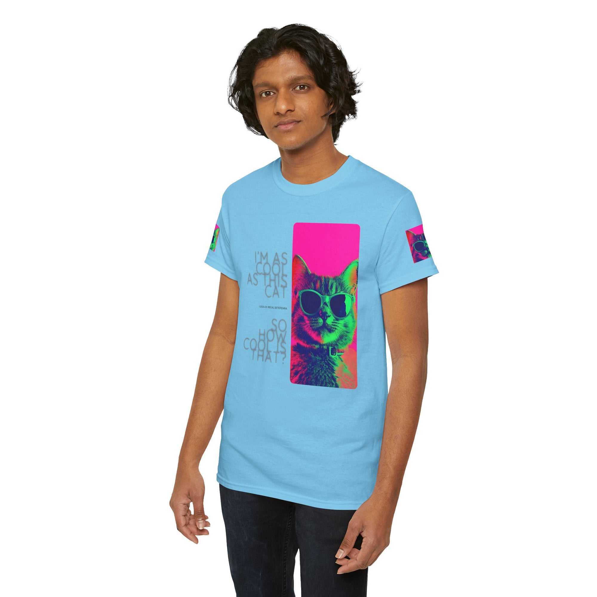 Cool Cat (Whiskers 1) Unisex Heavy Cotton Tee