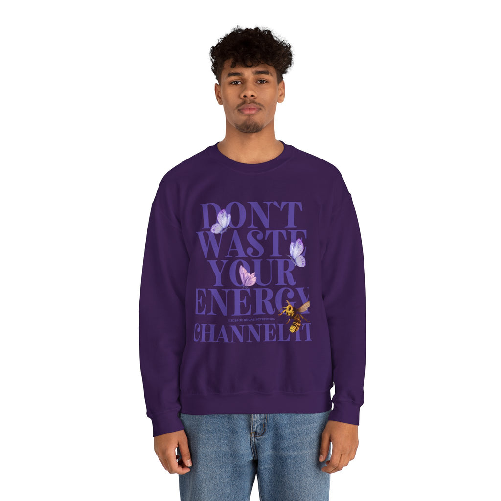 Channel It Unisex Heavy Blend™ Crewneck Sweatshirt (Purple Print)