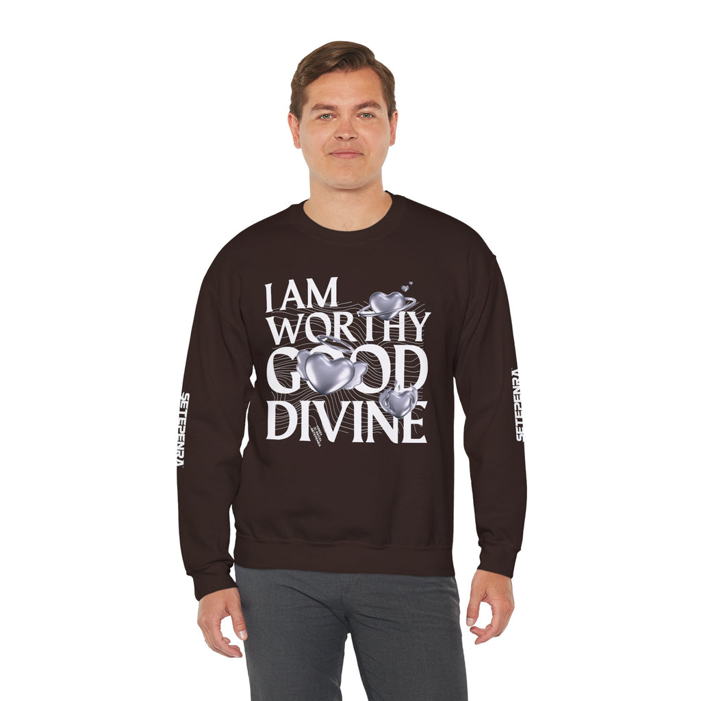 I AM WORTHY GOOD DIVINE Unisex Heavy Blend™ Crewneck Sweatshirt