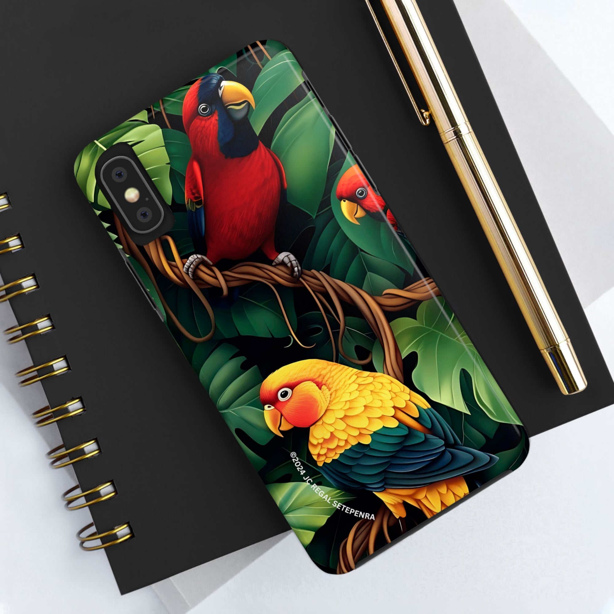 Tri-Parrot Tough Phone Case (For iPhone, Galaxy &amp; More)