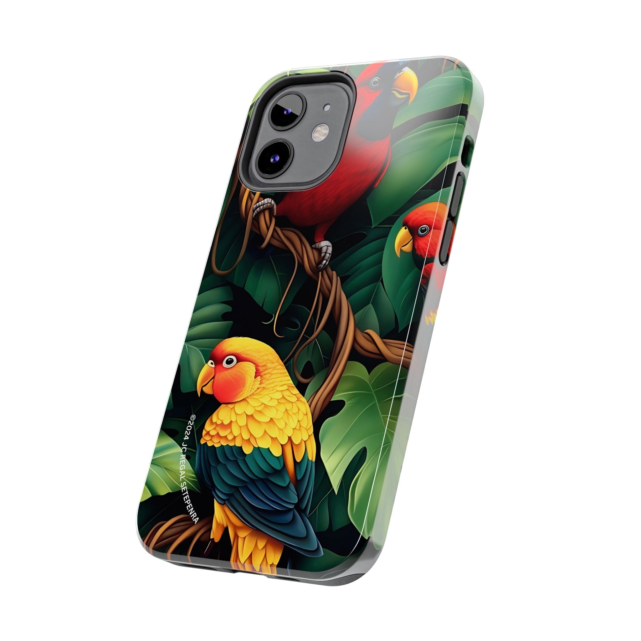 Tri-Parrot Tough Phone Case (For iPhone, Galaxy & More)