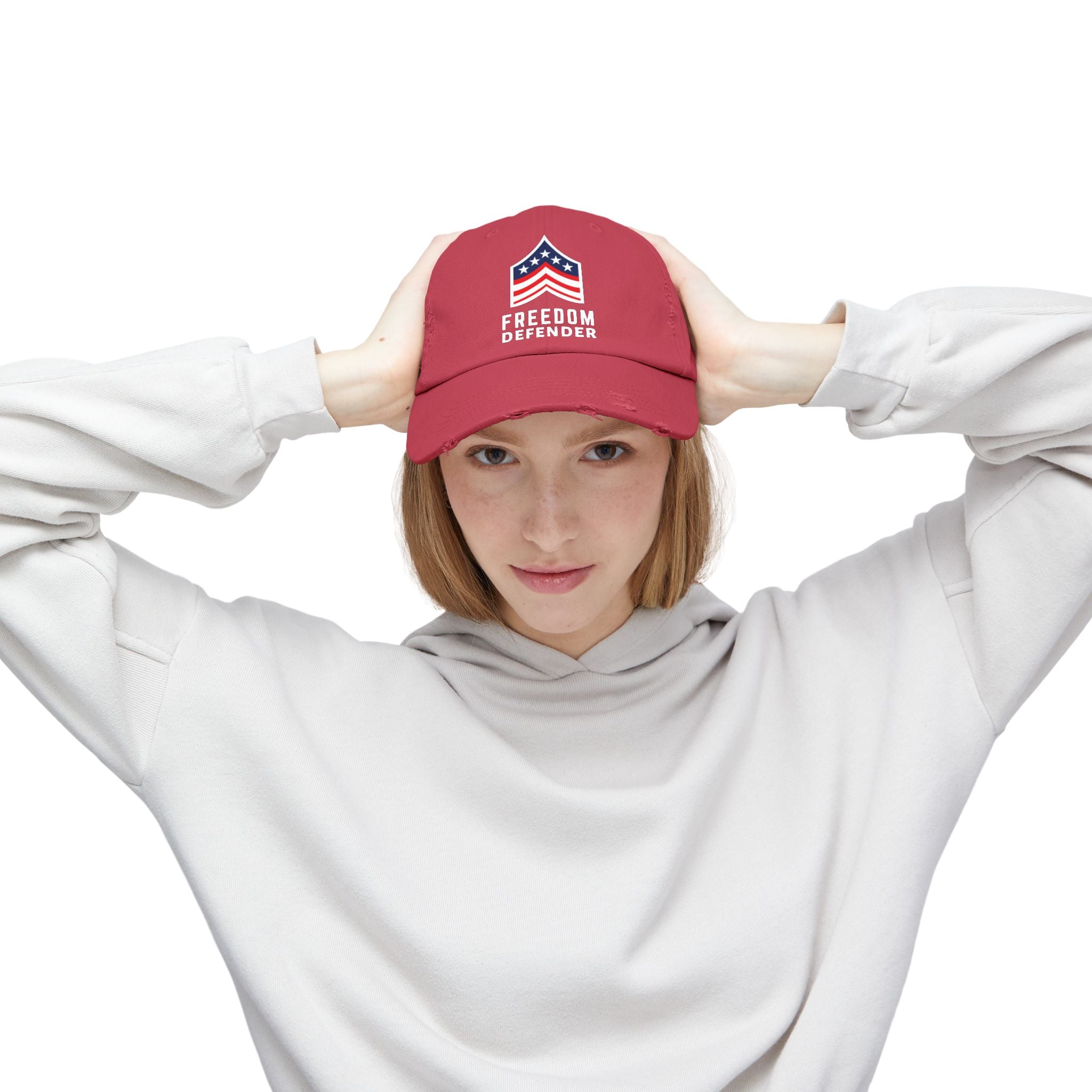 Freedom Defender Unisex Distressed Cap