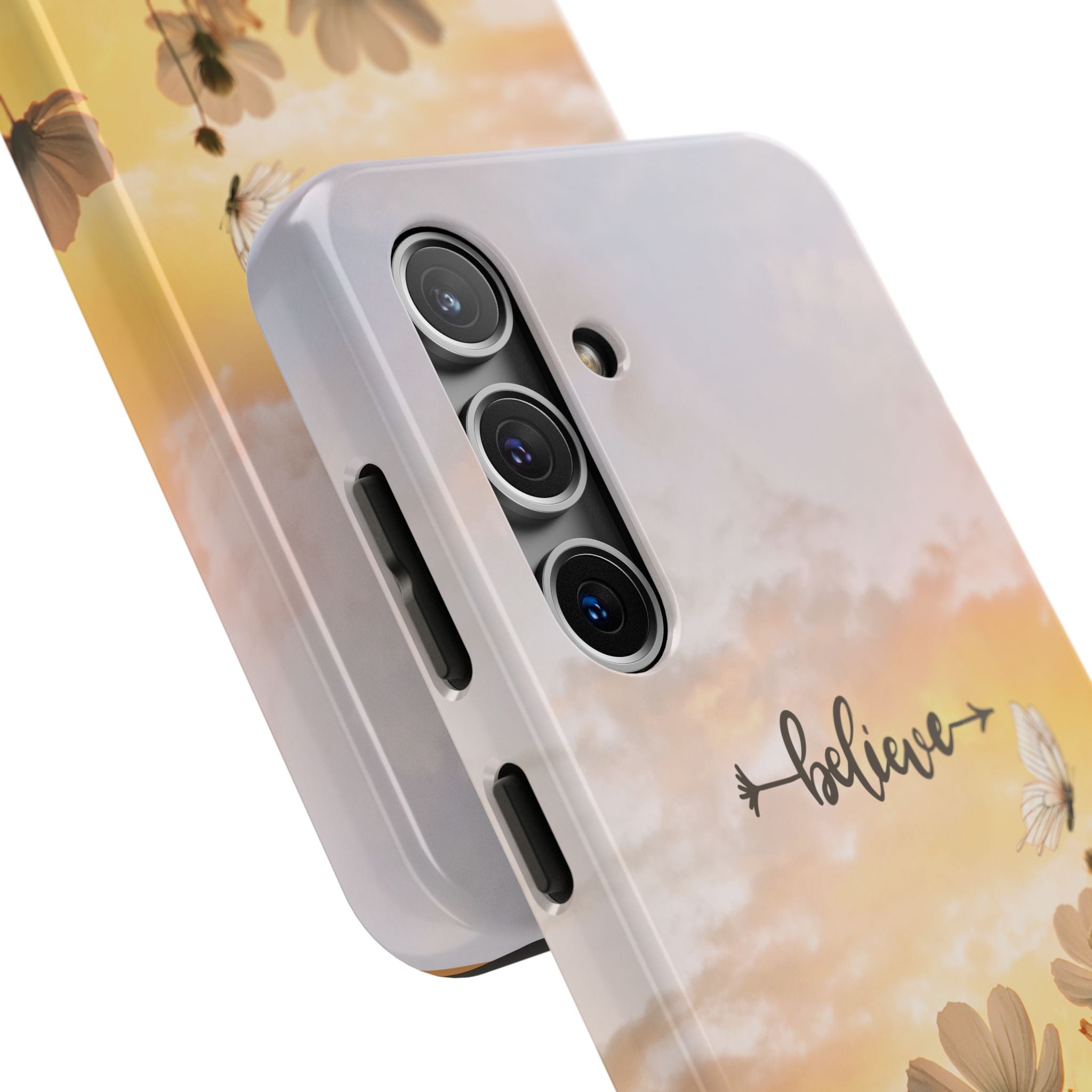 Believe Tough Phone Case (For iPhone, Galaxy & More) - Aesthetic Flower