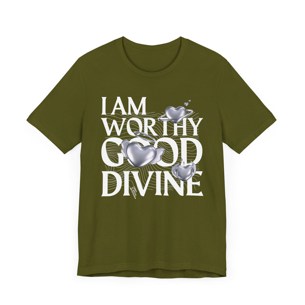 I AM WORTHY GOOD DIVINE Unisex Jersey Short Sleeve Tee SETEPENRA T-Shirt.