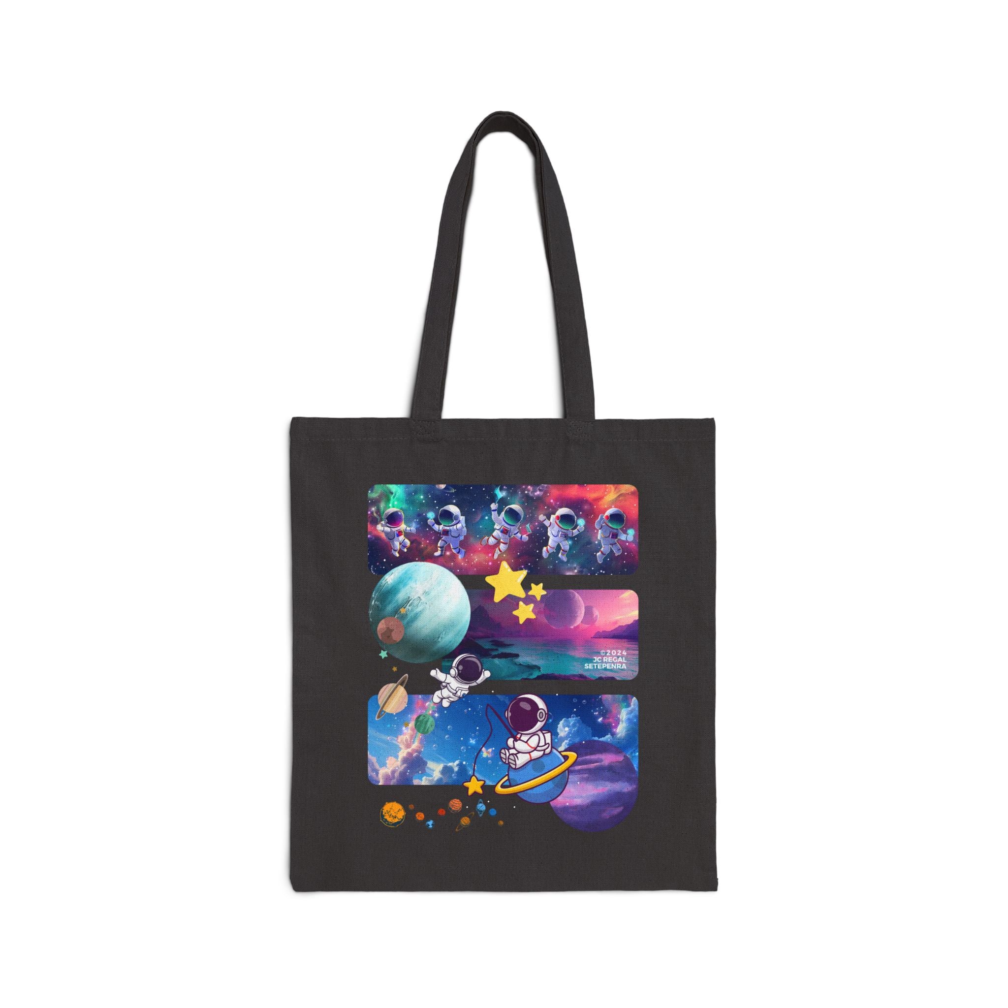 Astro Cosmo Cotton Canvas Tote Bag SETEPENRA Bags.