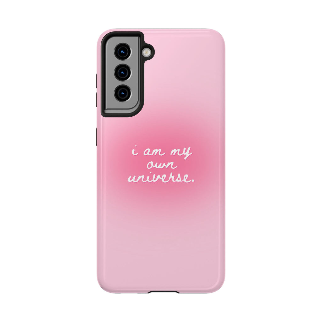 I Am My Own Universe — Pink Gradient Protective Cover Tough Phone Case