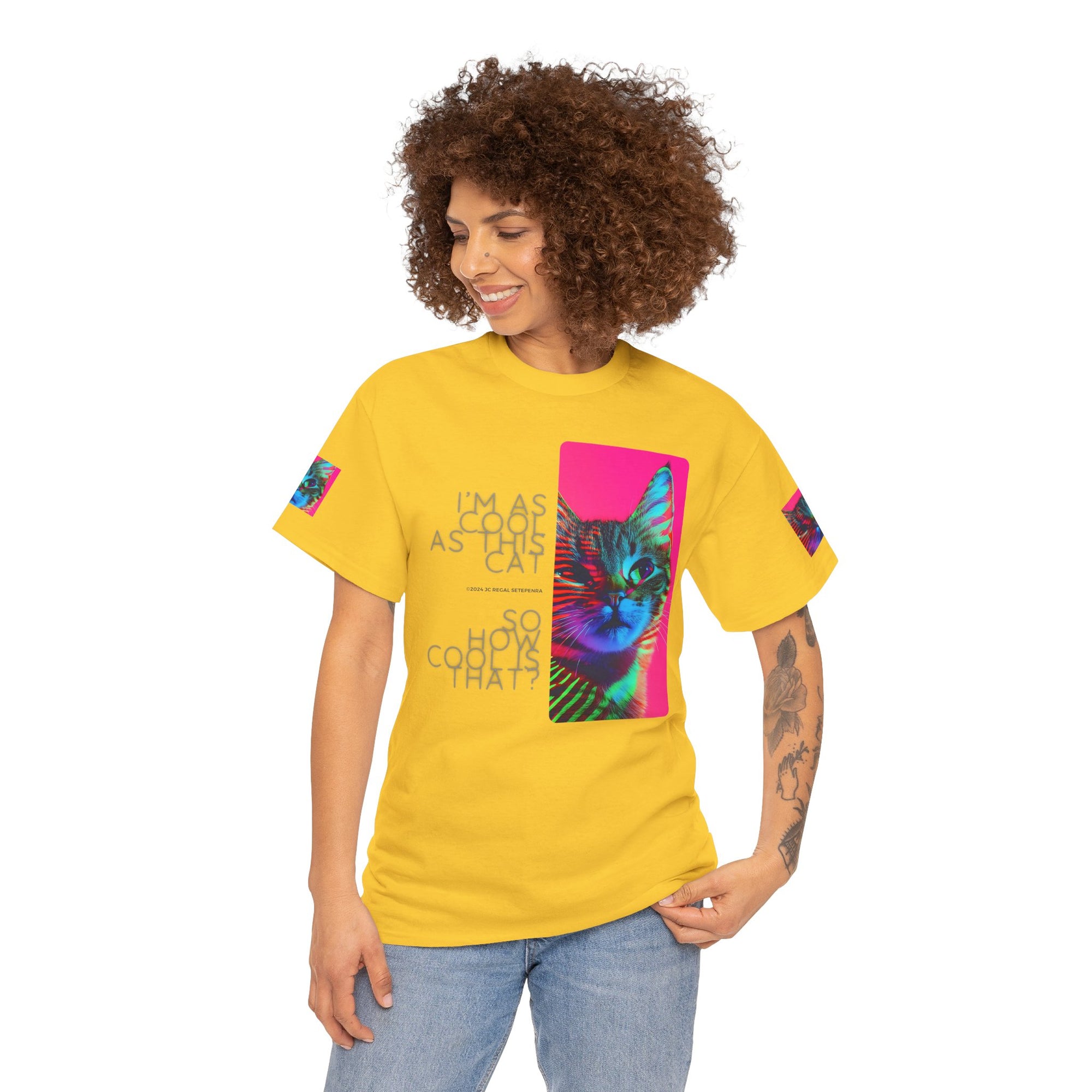 Cool Cat (Whiskers 2) Unisex Heavy Cotton Tee