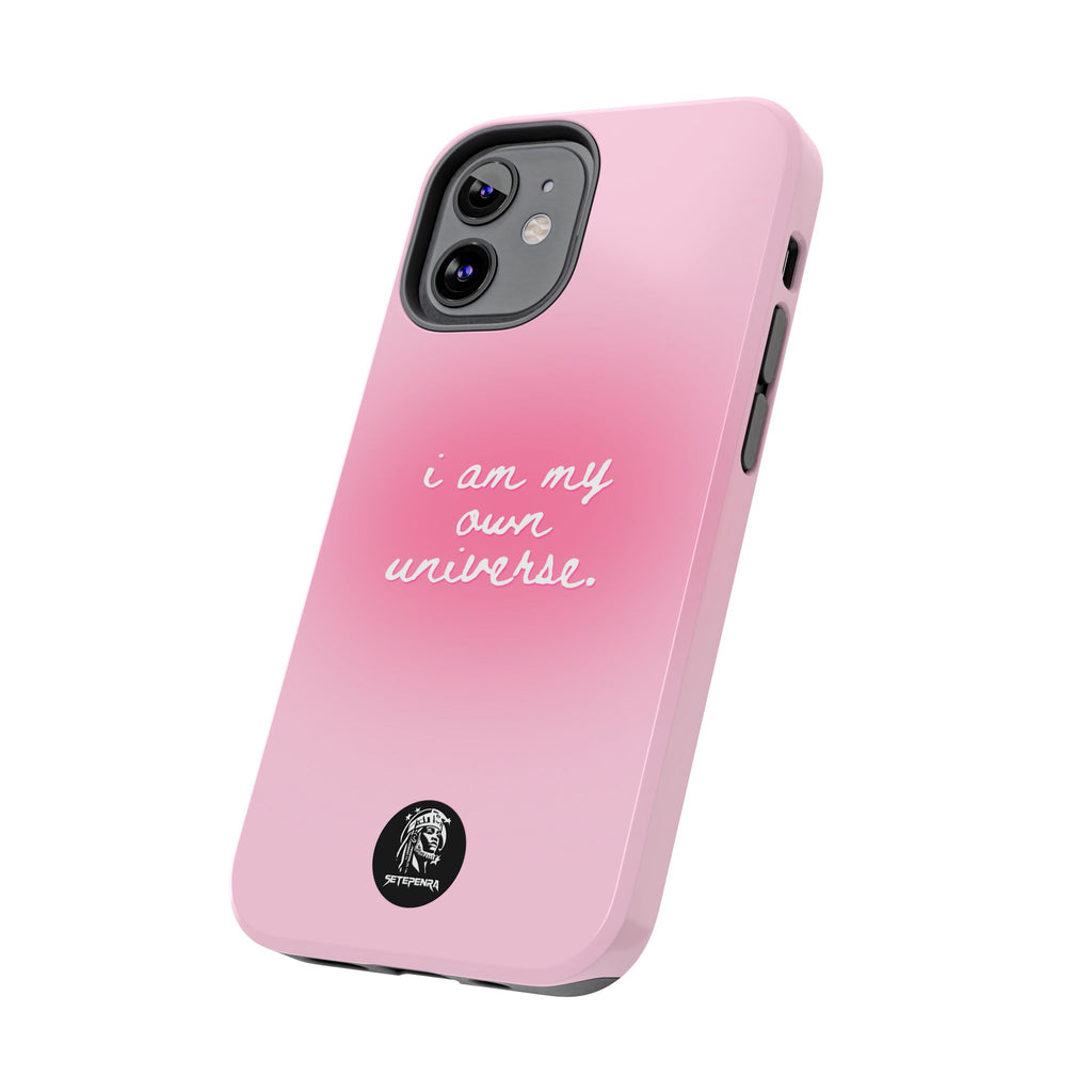 I Am My Own Universe Tough Phone Case (For iPhone, Galaxy & More) - Light Pink