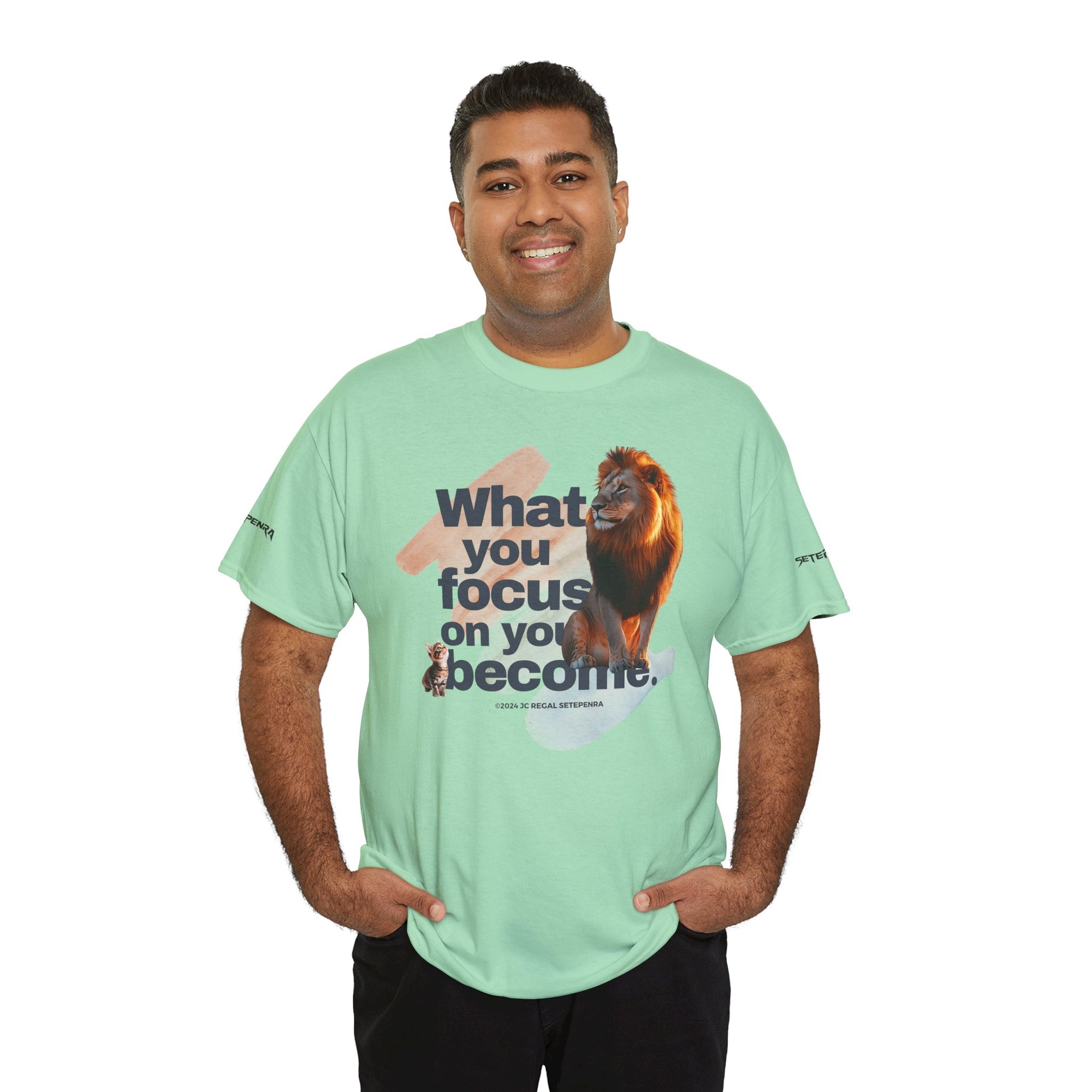 What You Focus On You Become Unisex Heavy Cotton Tee