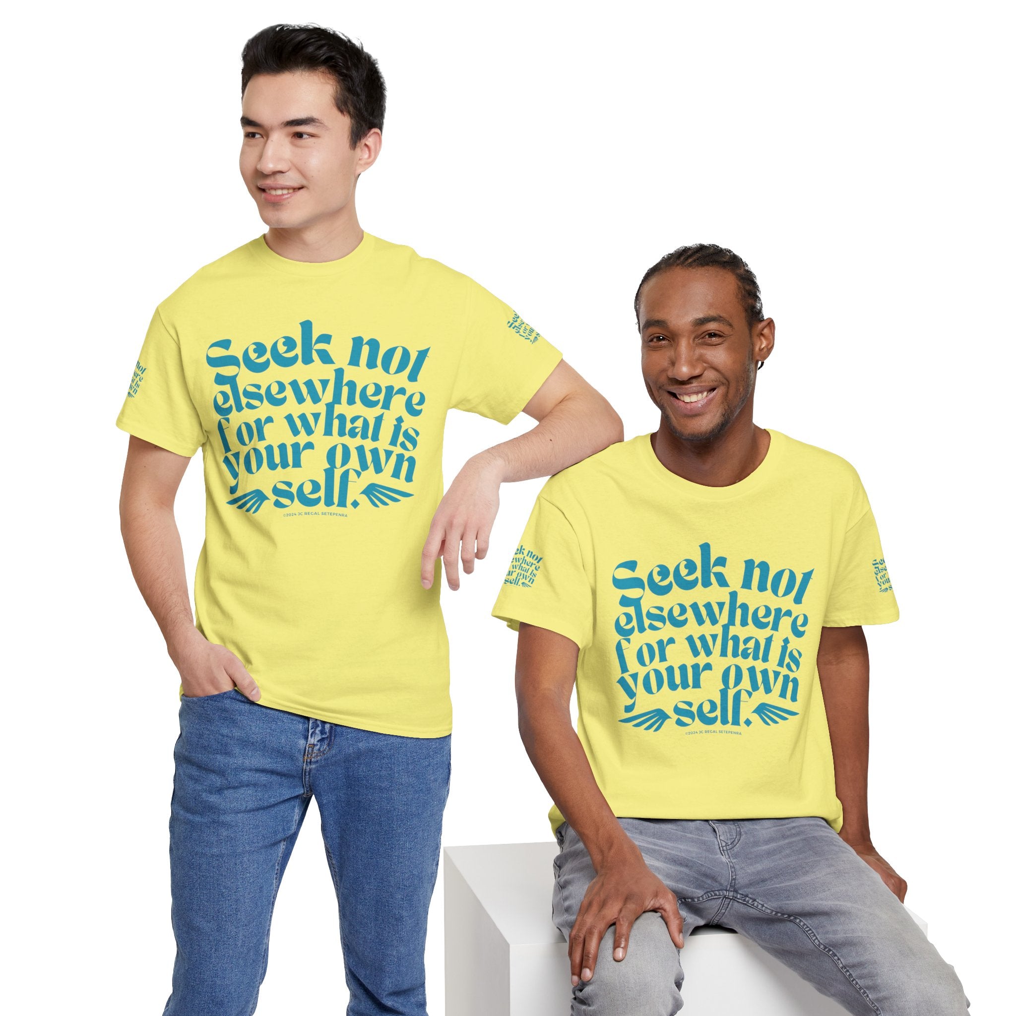 Seek Not Elsewhere (Aqua Edition) Unisex Heavy Cotton Tee