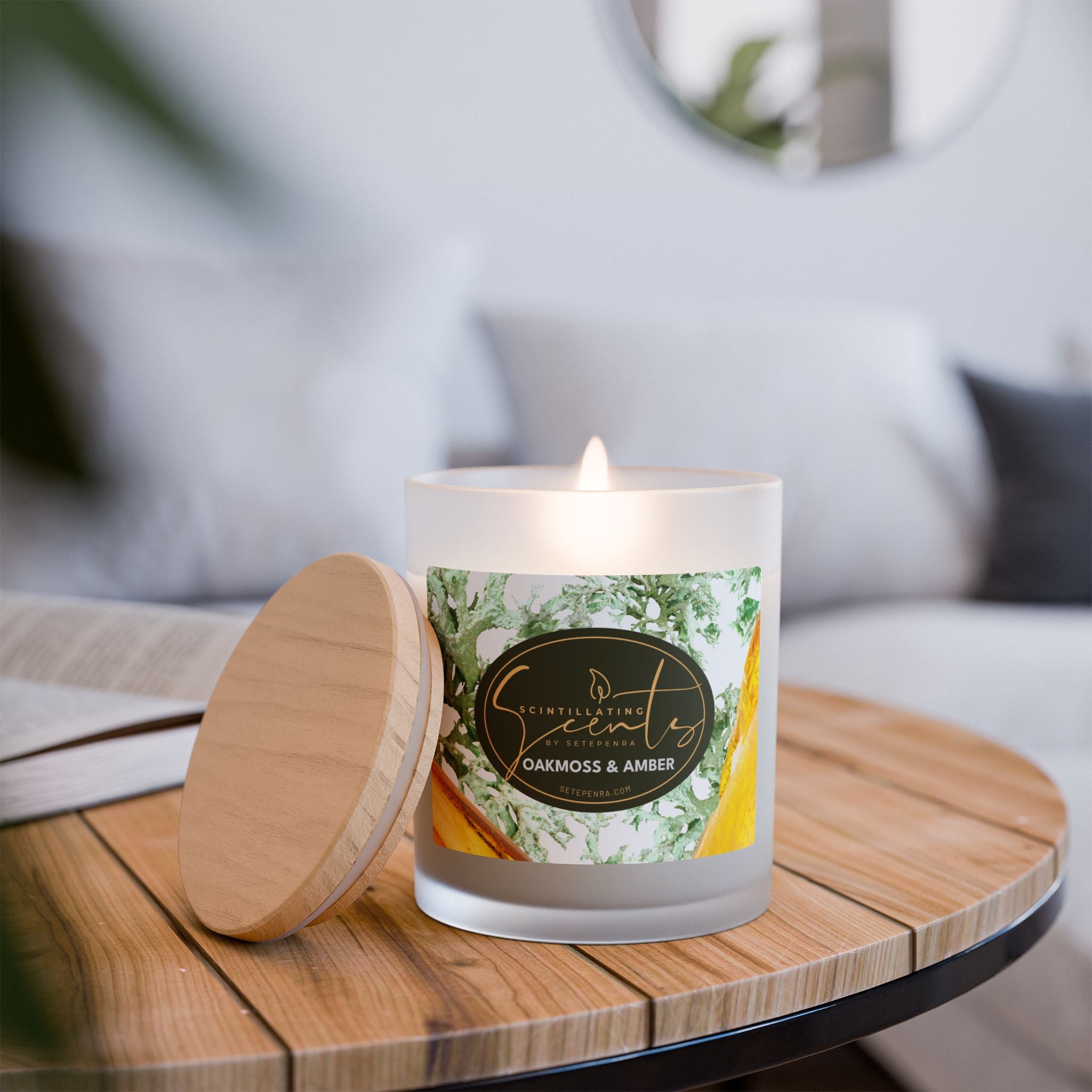 Scintillating Scents by SETEPENRA Frosted Glass Candle, 11oz