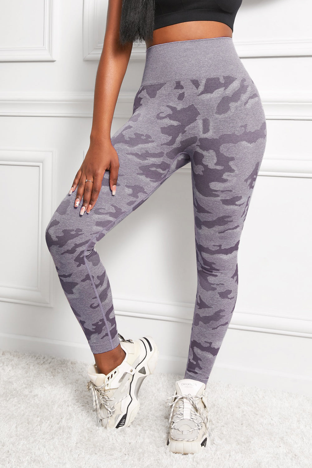 Camo Print Seamless High Waist Yoga Leggings SETEPENRA .