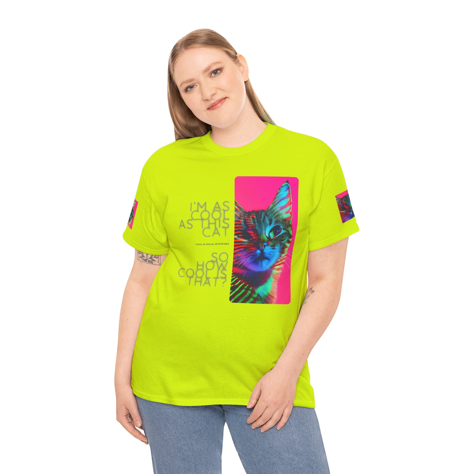 Cool Cat (Whiskers 2) Unisex Heavy Cotton Tee