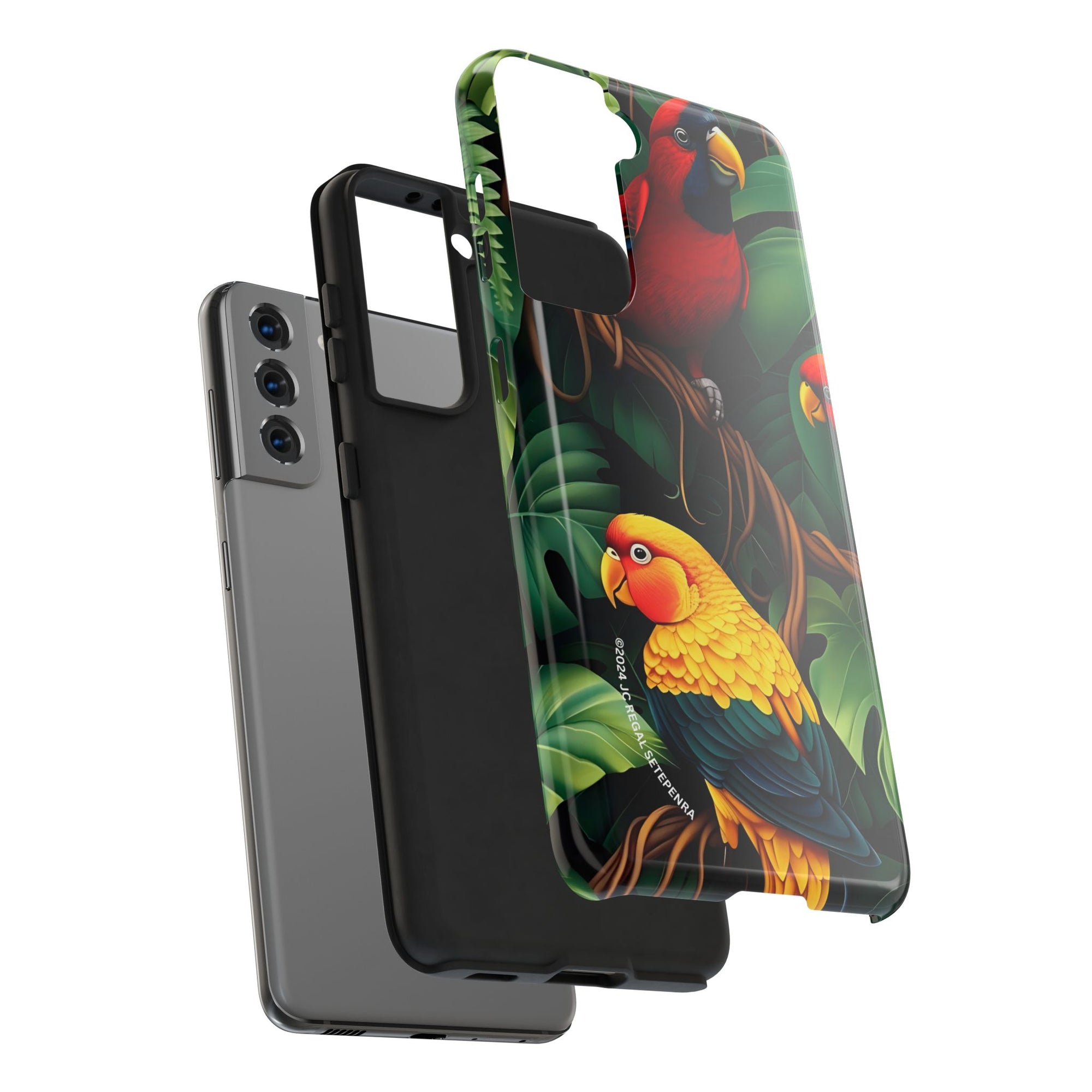 Tri-Parrot Tough Phone Case (For iPhone, Galaxy &amp; More)