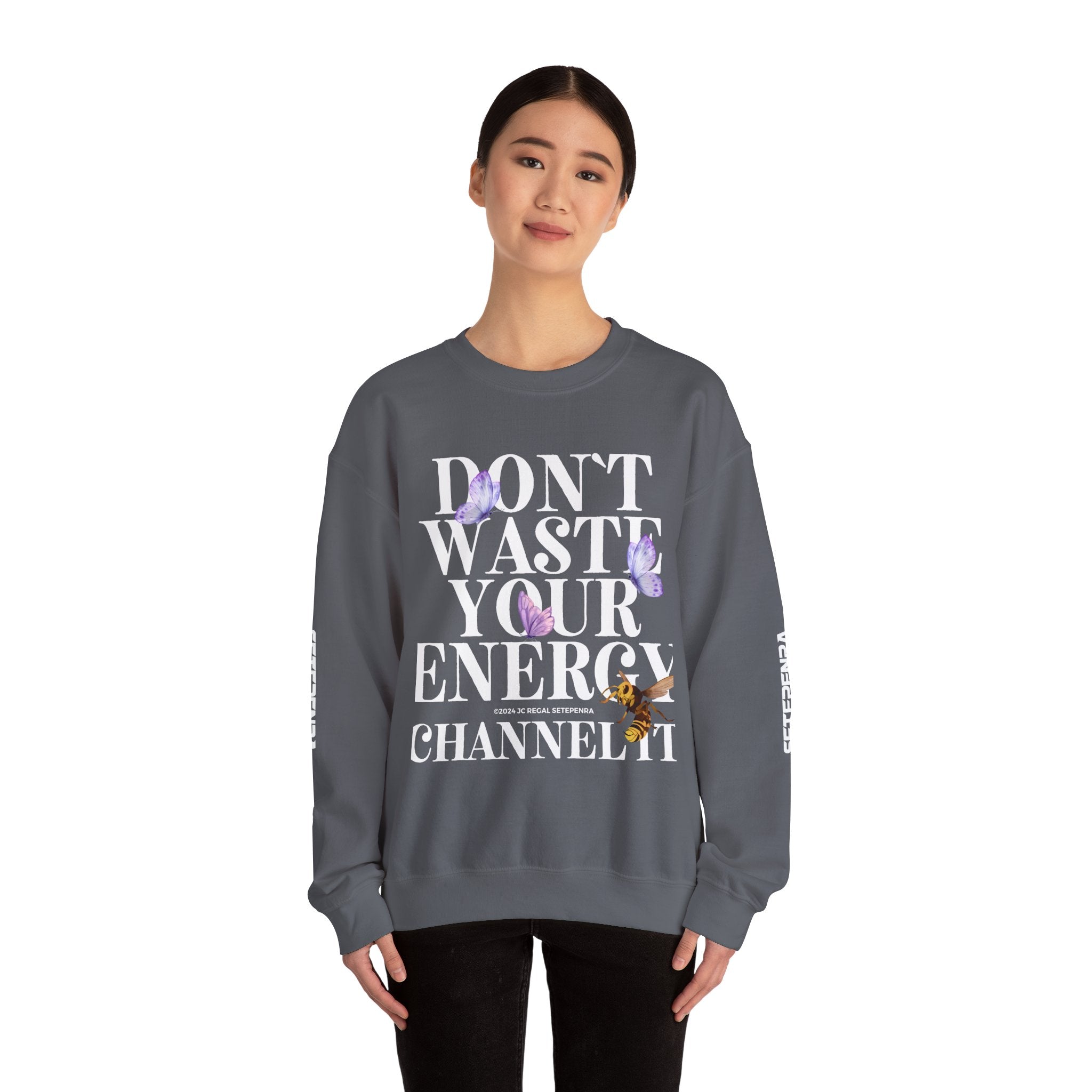 Channel It Unisex Heavy Blend™ Crewneck Sweatshirt (White Print)