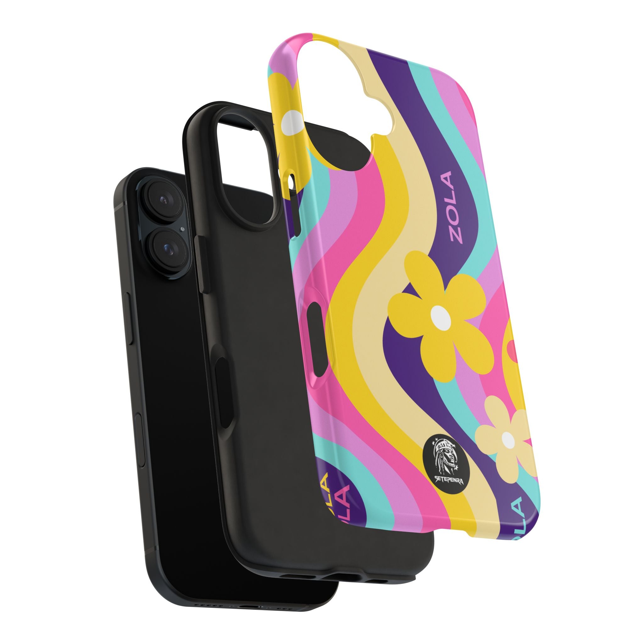 Zola Tough Phone Case (For iPhone, Galaxy & More) - Purple Wave