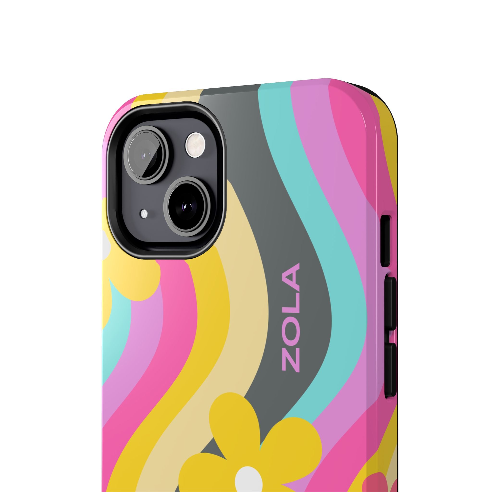 Zola Tough Phone Case (For iPhone, Galaxy & More) - Dark Grey Wave