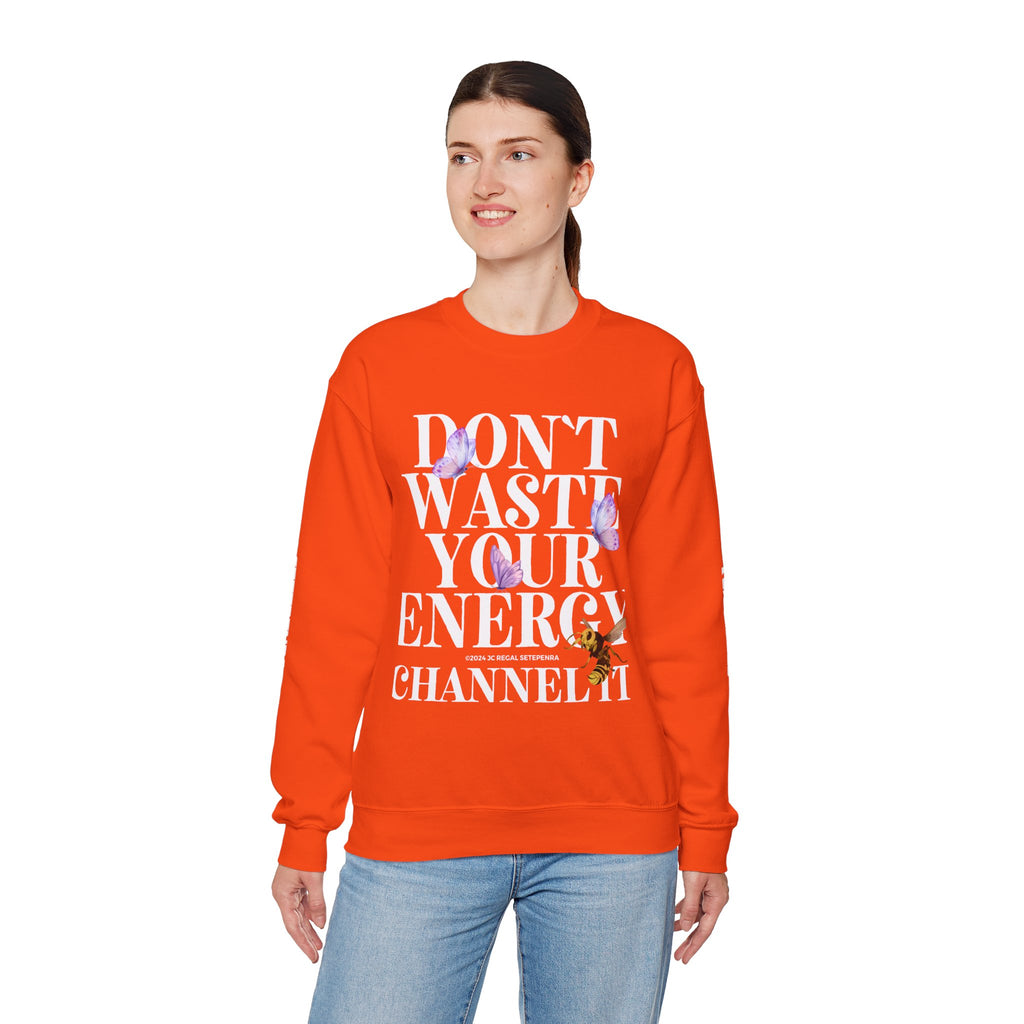 Channel It Unisex Heavy Blend™ Crewneck Sweatshirt (White Print)