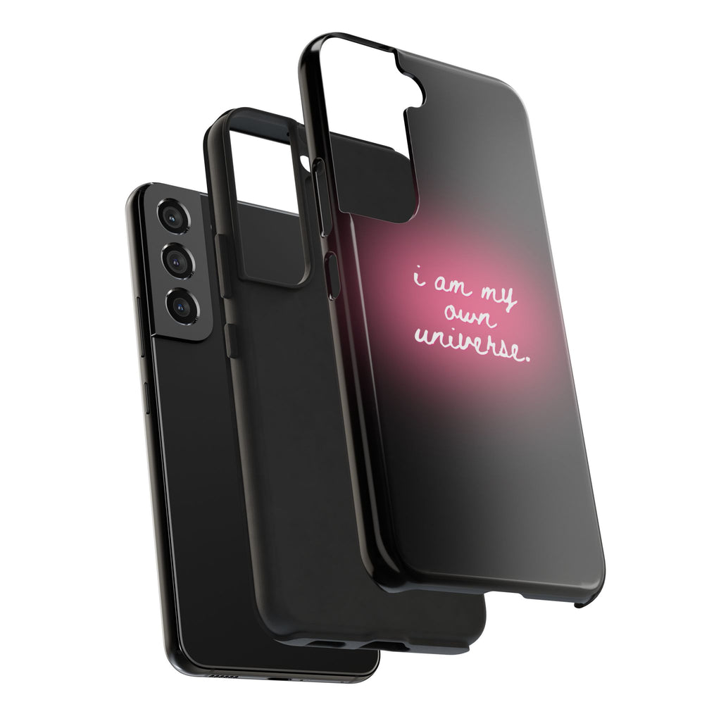 I Am My Own Universe — Pink Glow Protective Cover Tough Phone Case