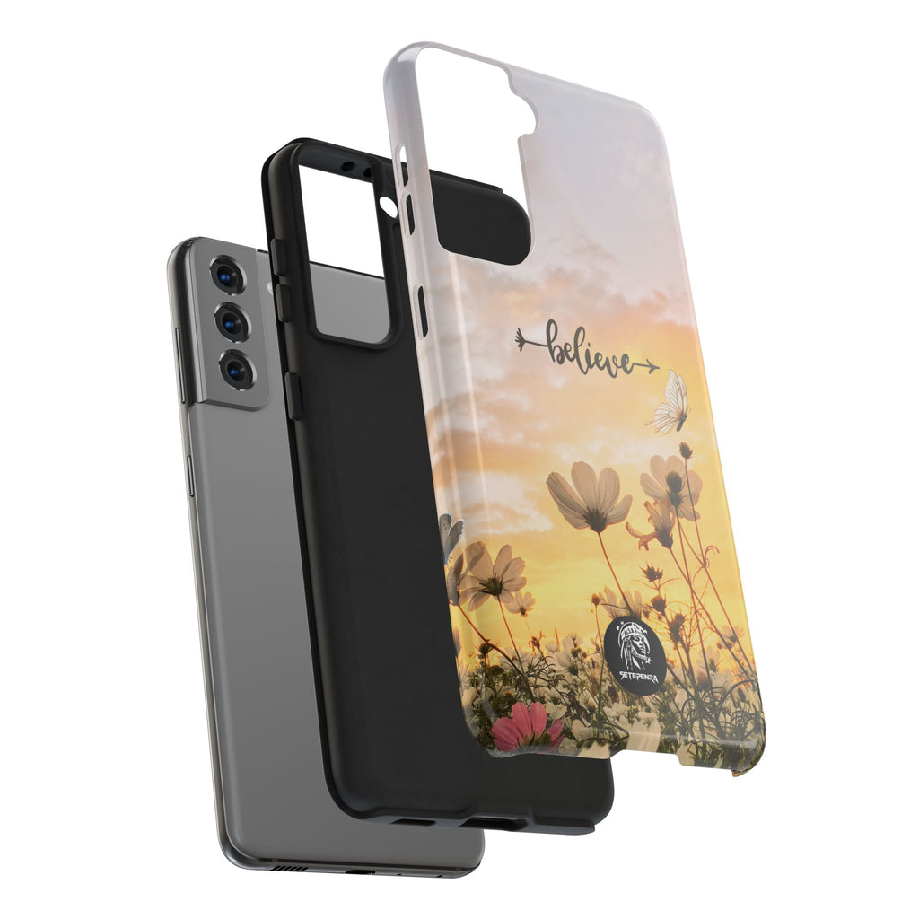 Believe Tough Phone Case (For iPhone, Galaxy & More) - Aesthetic Flower