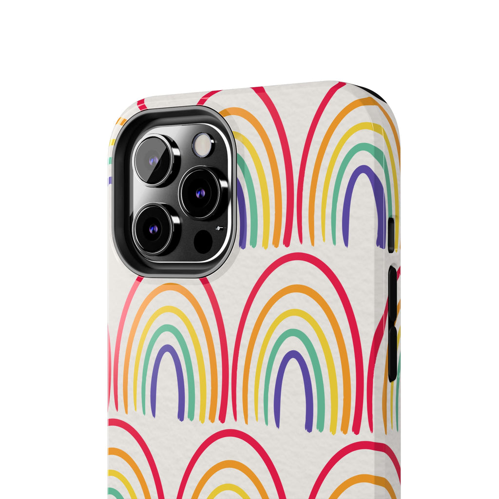 Retro Rainbow Tough Phone Case (For iPhone, Galaxy & More)