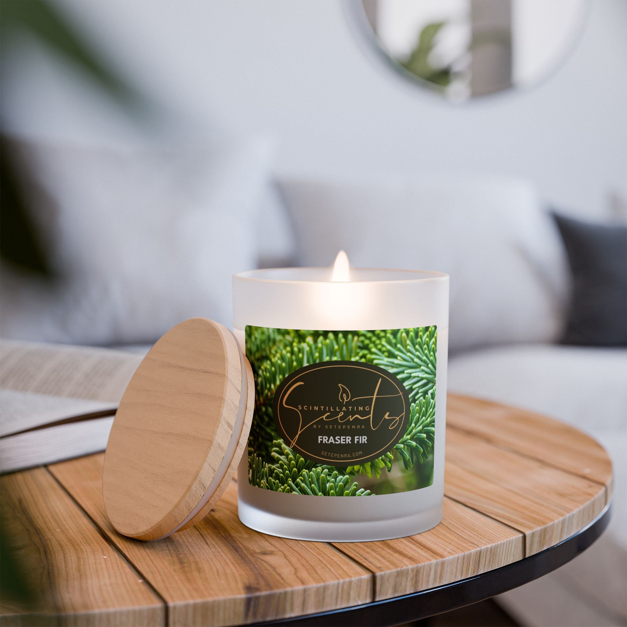 Scintillating Scents by SETEPENRA Frosted Glass Candle, 11oz
