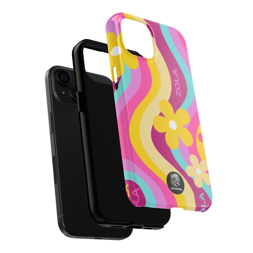 Zola Tough Phone Case (For iPhone, Galaxy & More) - Pink Wave