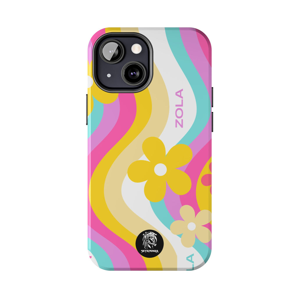 Zola Tough Phone Case (For iPhone, Galaxy & More) - White Wave