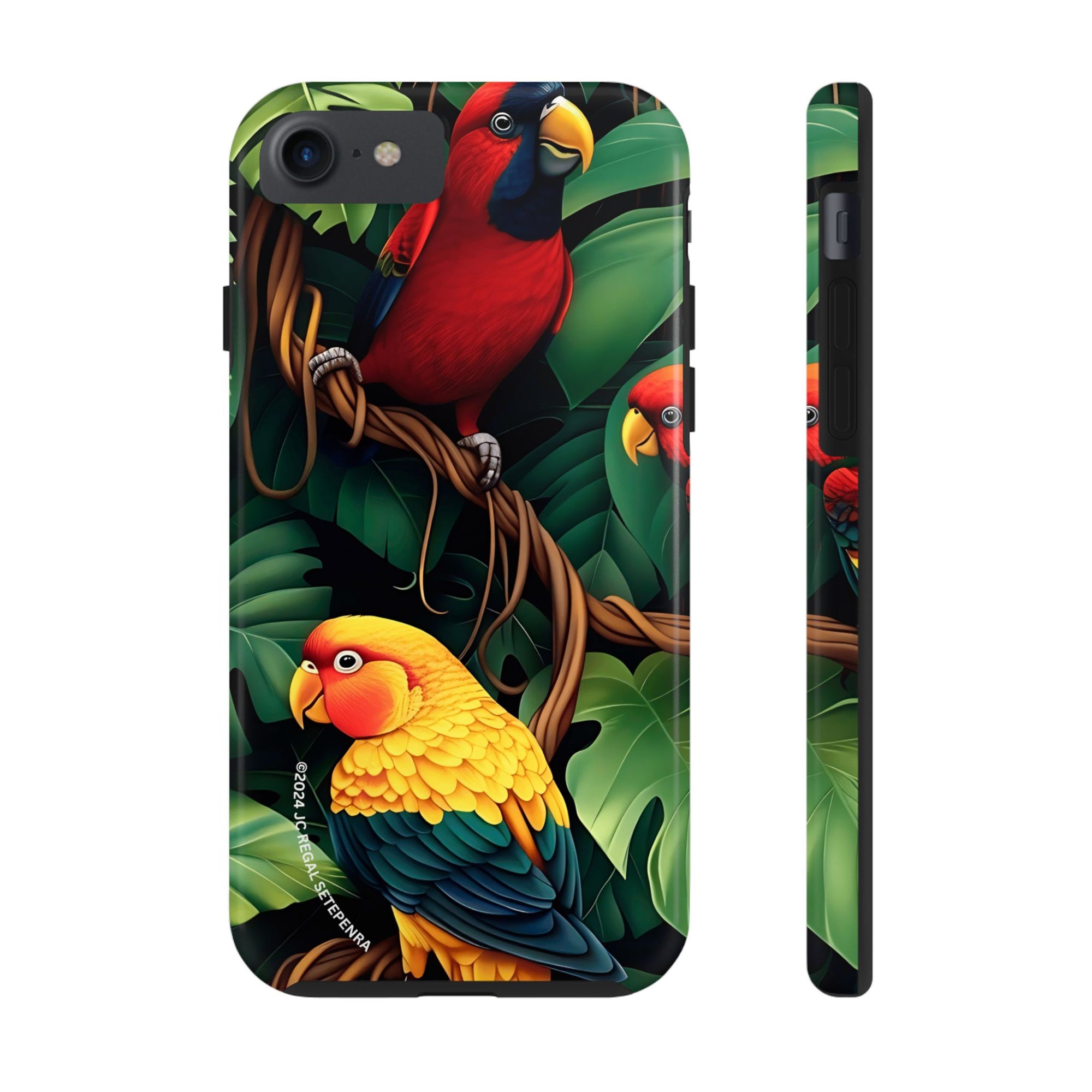 Tri-Parrot Tough Phone Case (For iPhone, Galaxy &amp; More) SETEPENRA Phone Case.