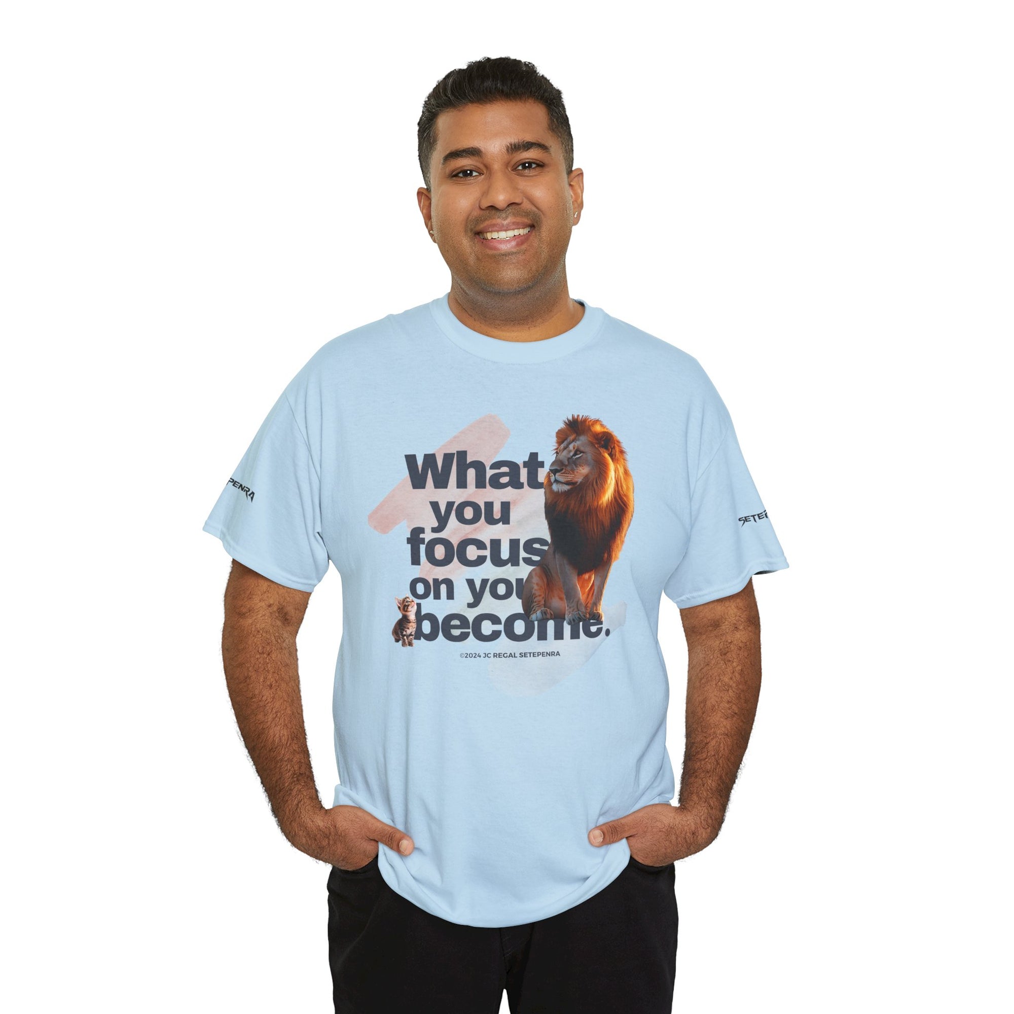 What You Focus On You Become Unisex Heavy Cotton Tee