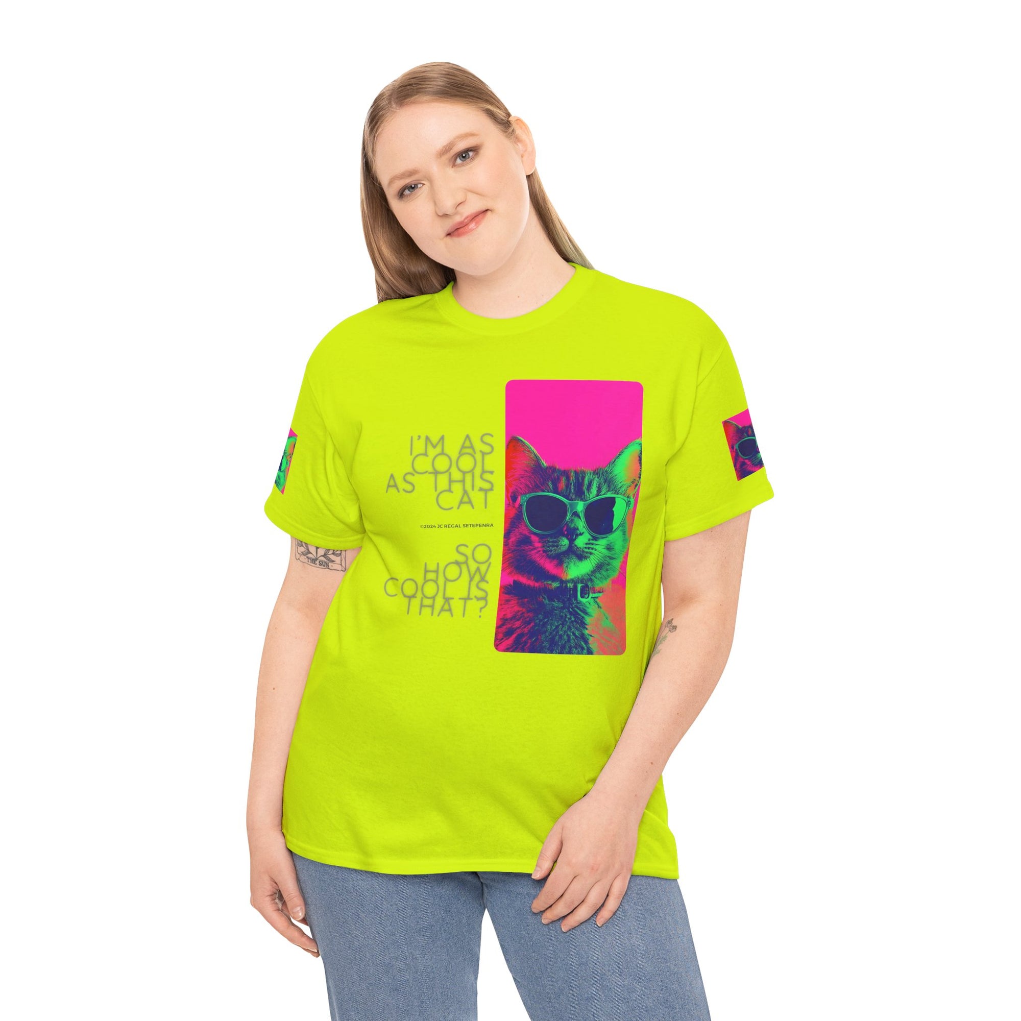 Cool Cat (Whiskers 1) Unisex Heavy Cotton Tee