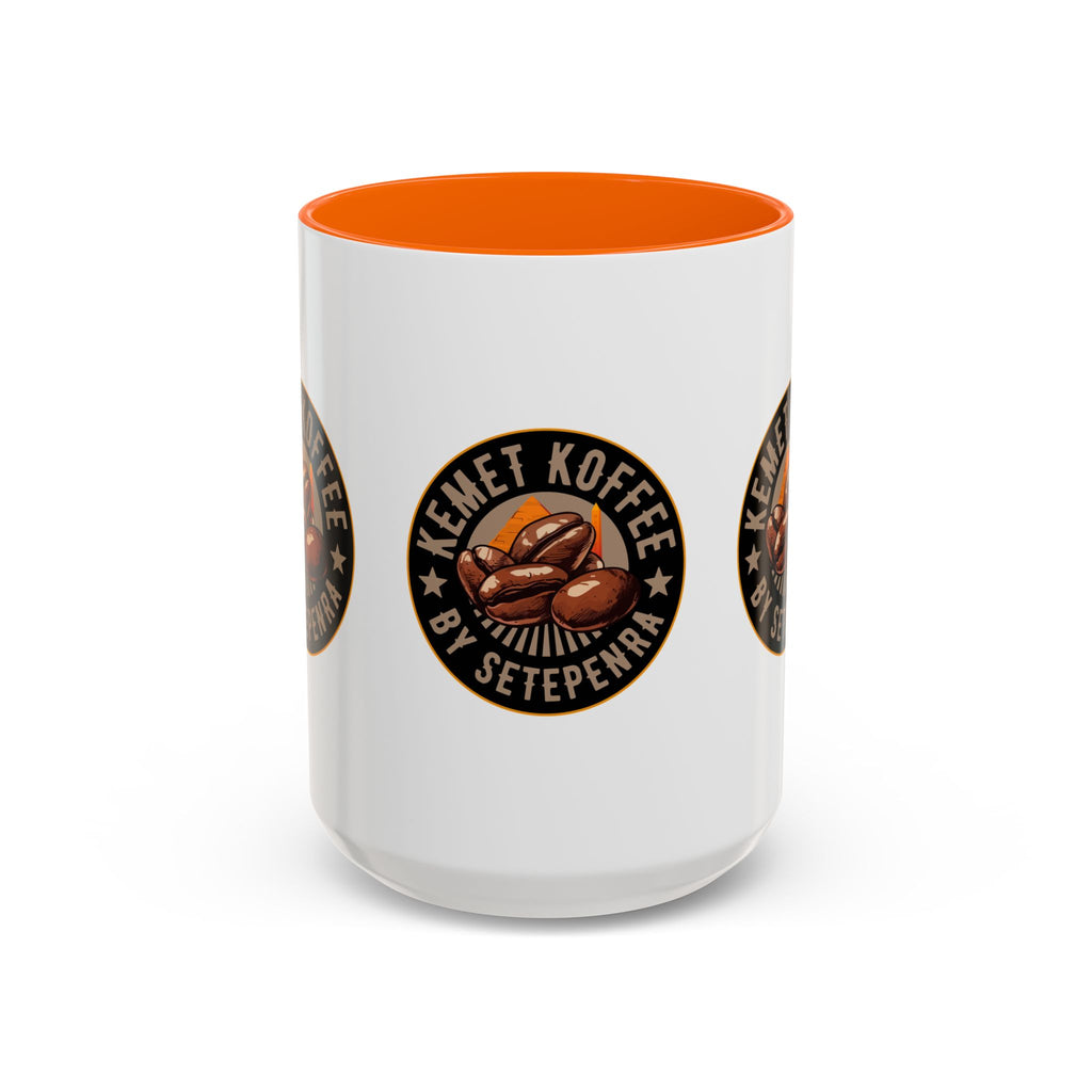Kemet Koffee By Setepenra Accent Coffee Mug, 11oz, 15oz (Various Colors)