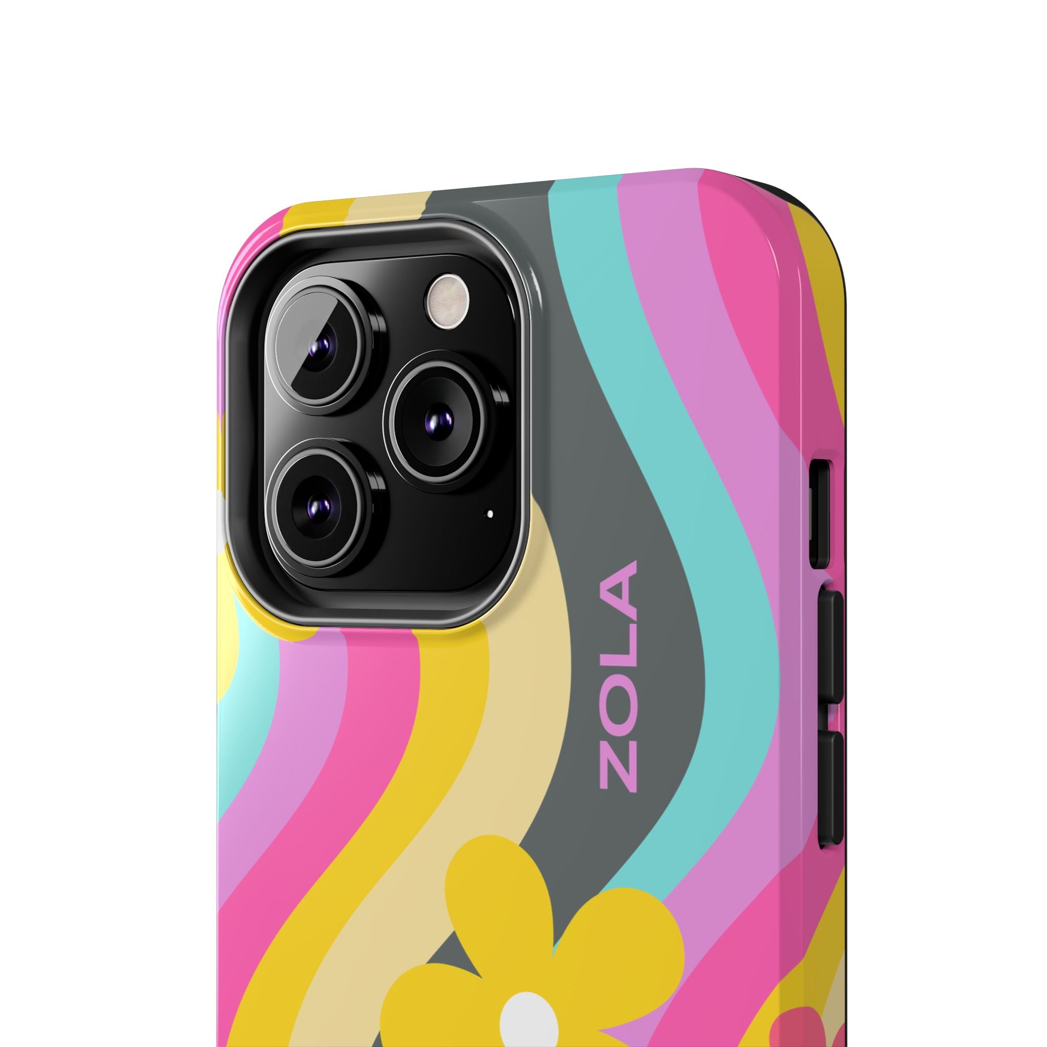 Zola Tough Phone Case (For iPhone, Galaxy & More) - Dark Grey Wave