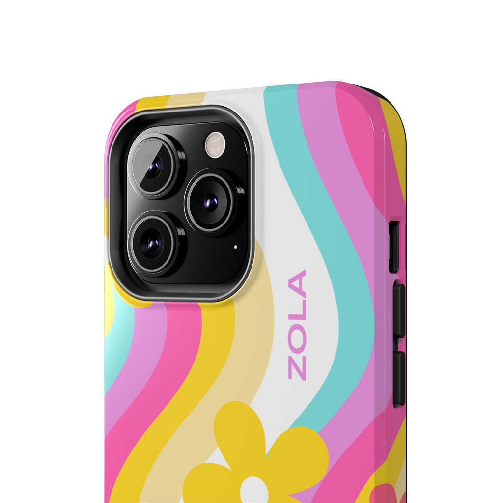 Zola Tough Phone Case (For iPhone, Galaxy & More) - White Wave