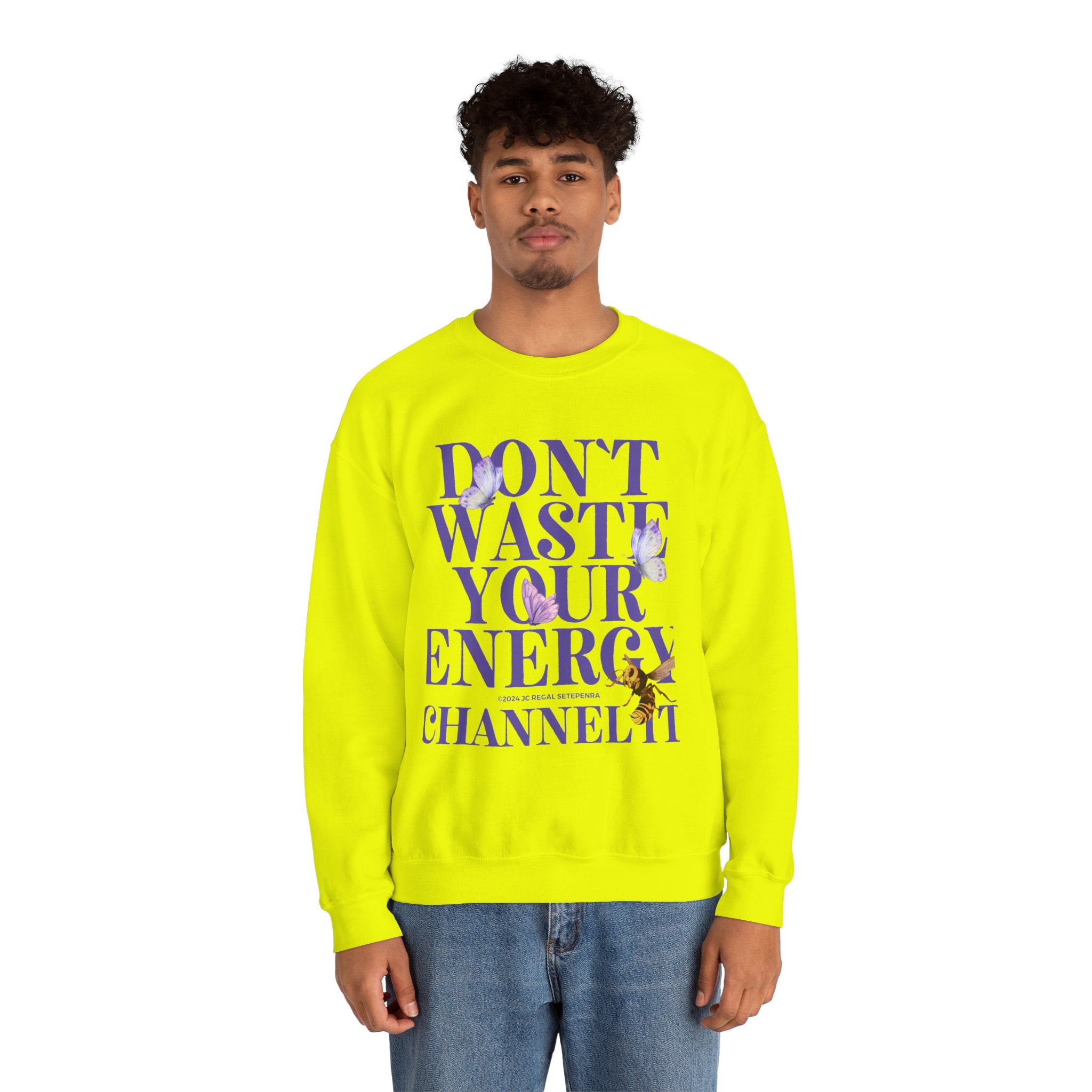 Channel It Unisex Heavy Blend™ Crewneck Sweatshirt (Purple Print)