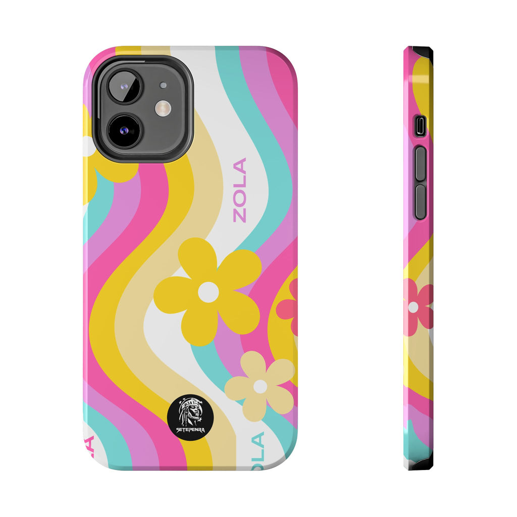 Zola Tough Phone Case (For iPhone, Galaxy & More) - White Wave