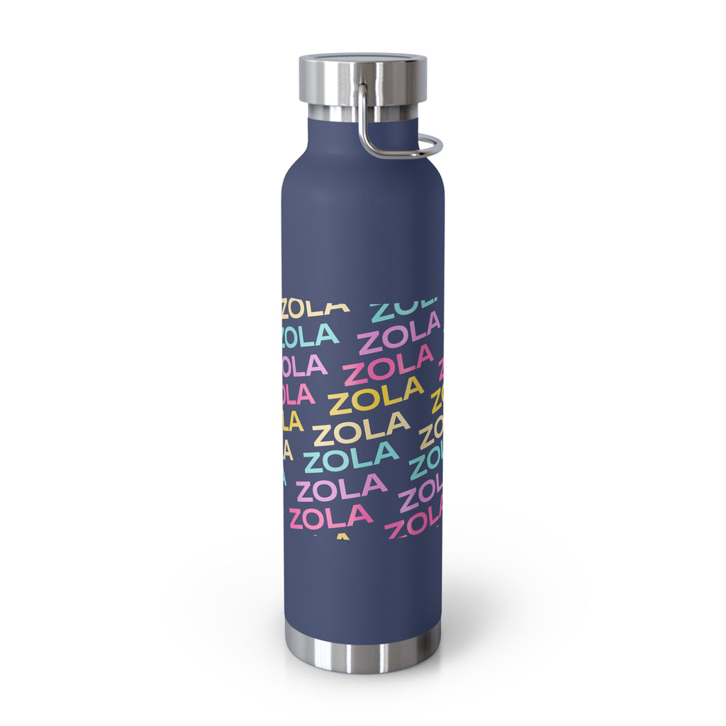 Zola Copper Vacuum Insulated Bottle, 22oz