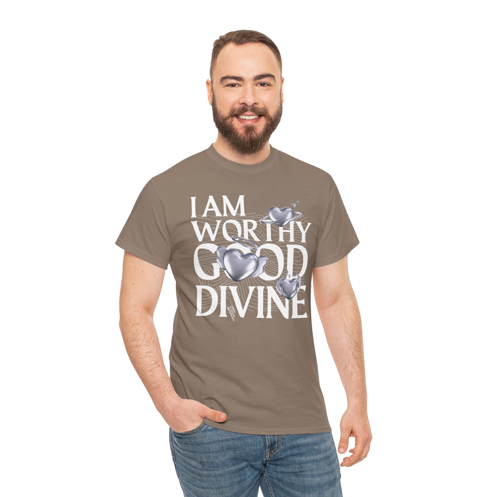 I AM WORTHY GOOD DIVINE Unisex Heavy Cotton Tee