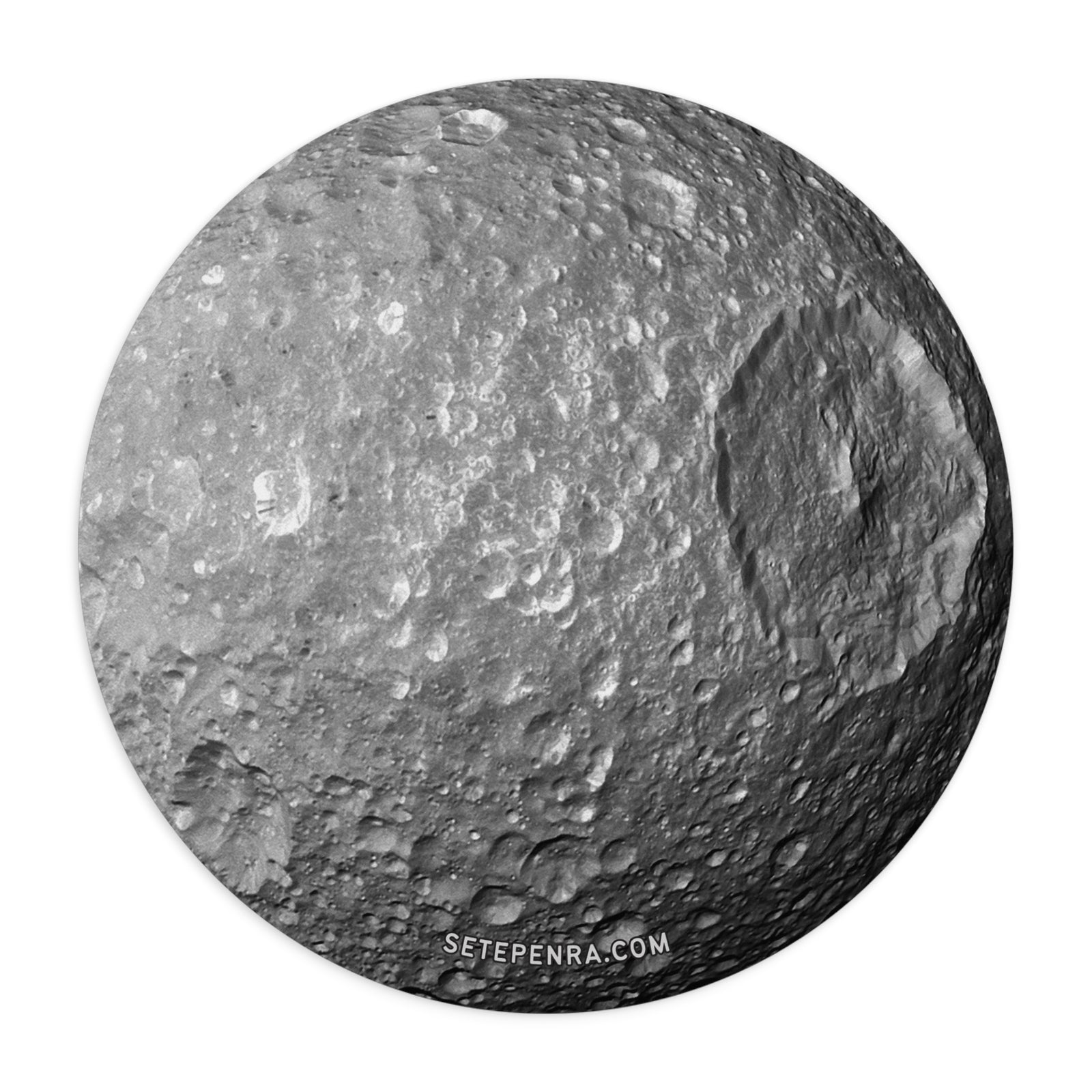 Cosmic Spaces Neoprene Mousepad - Saturn's Moon Mimas