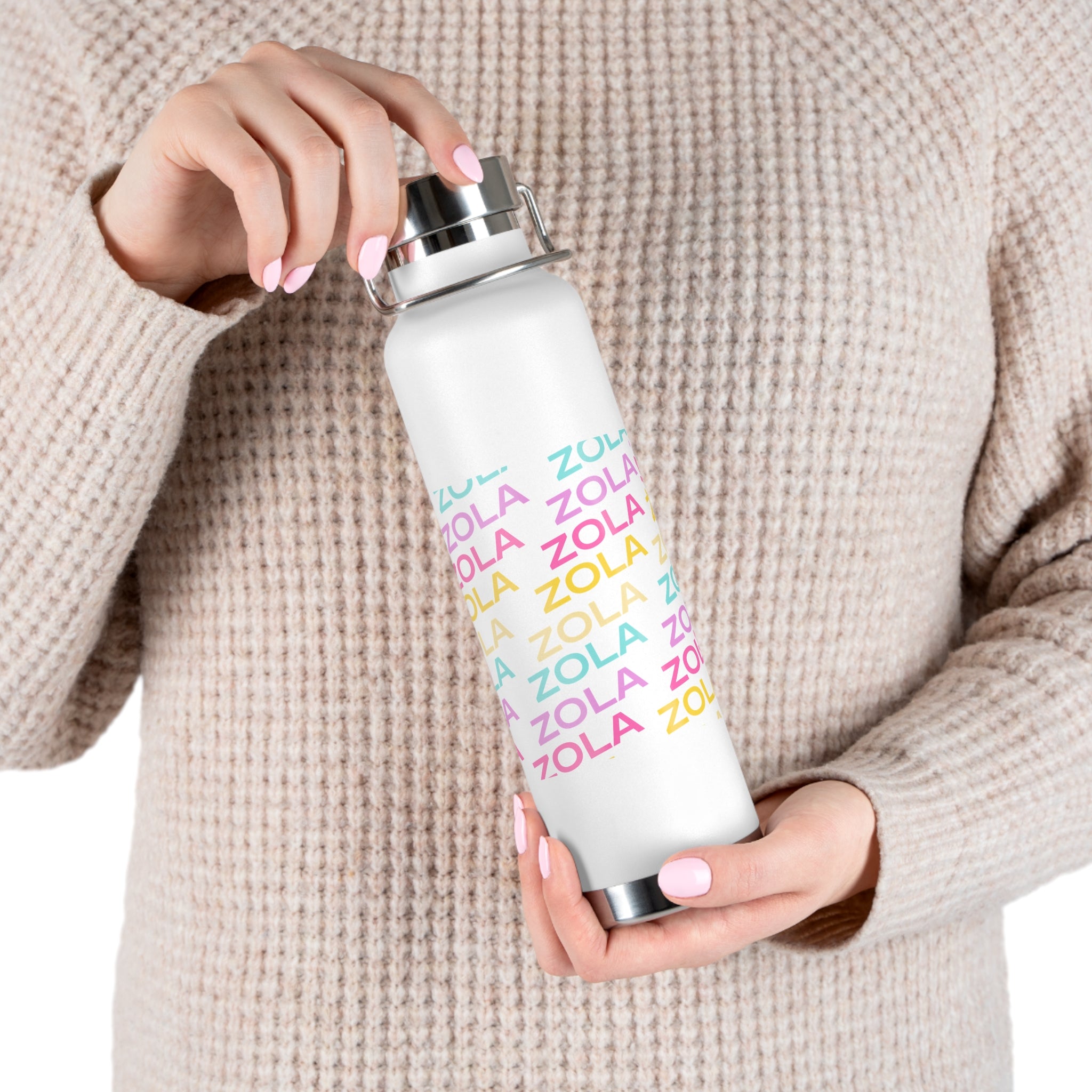 Zola Copper Vacuum Insulated Bottle, 22oz SETEPENRA Mug.