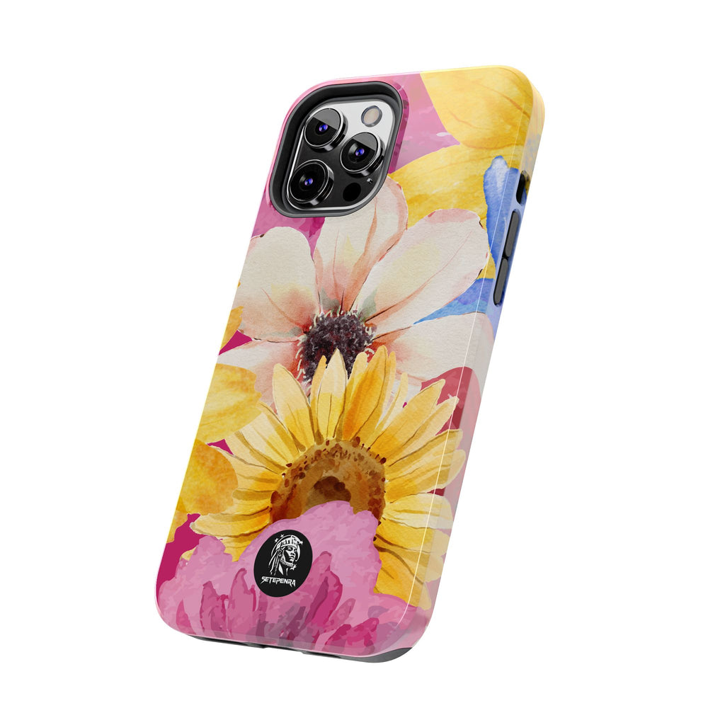 Watercolor Flowers Tough Phone Case (For iPhone, Galaxy & More)