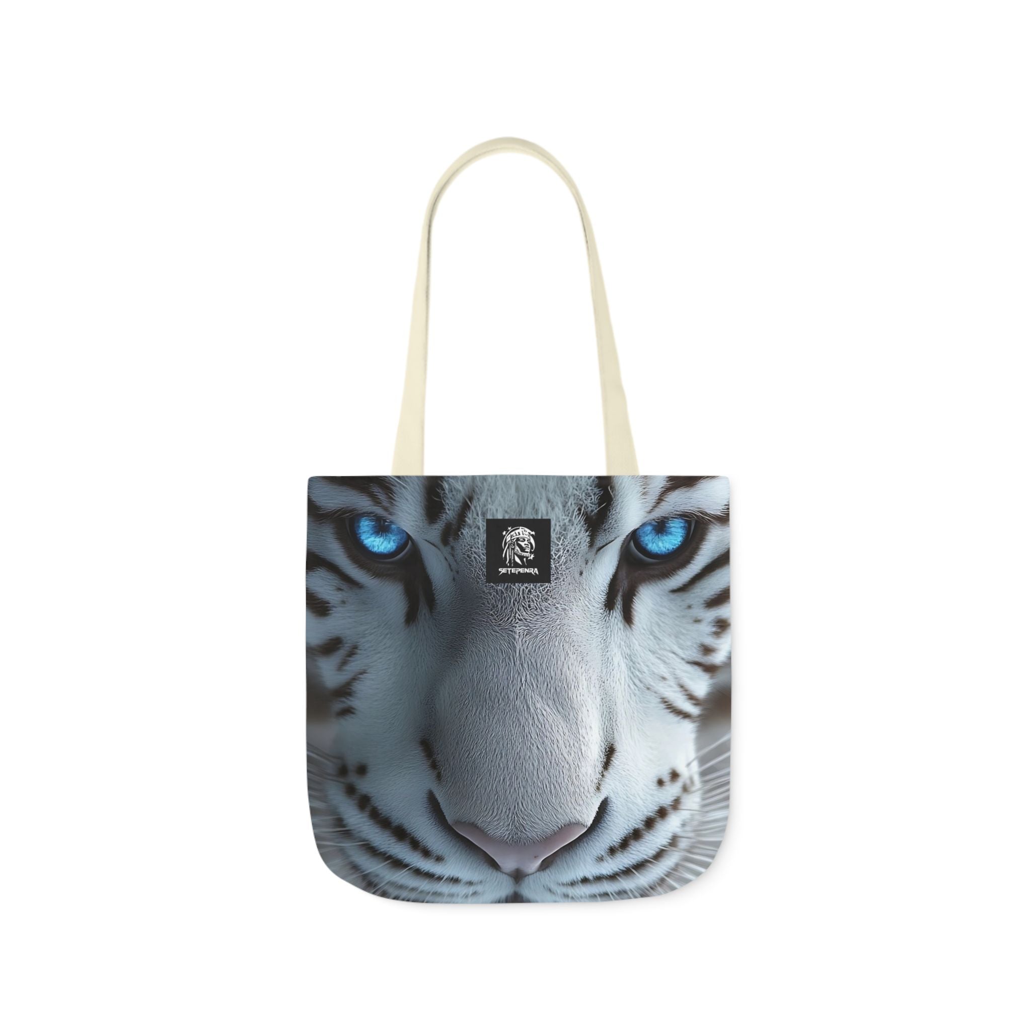 Primal Power Canvas Tote Bag, 5-Color Straps - White Tiger (2nd Edition) SETEPENRA Accessories.