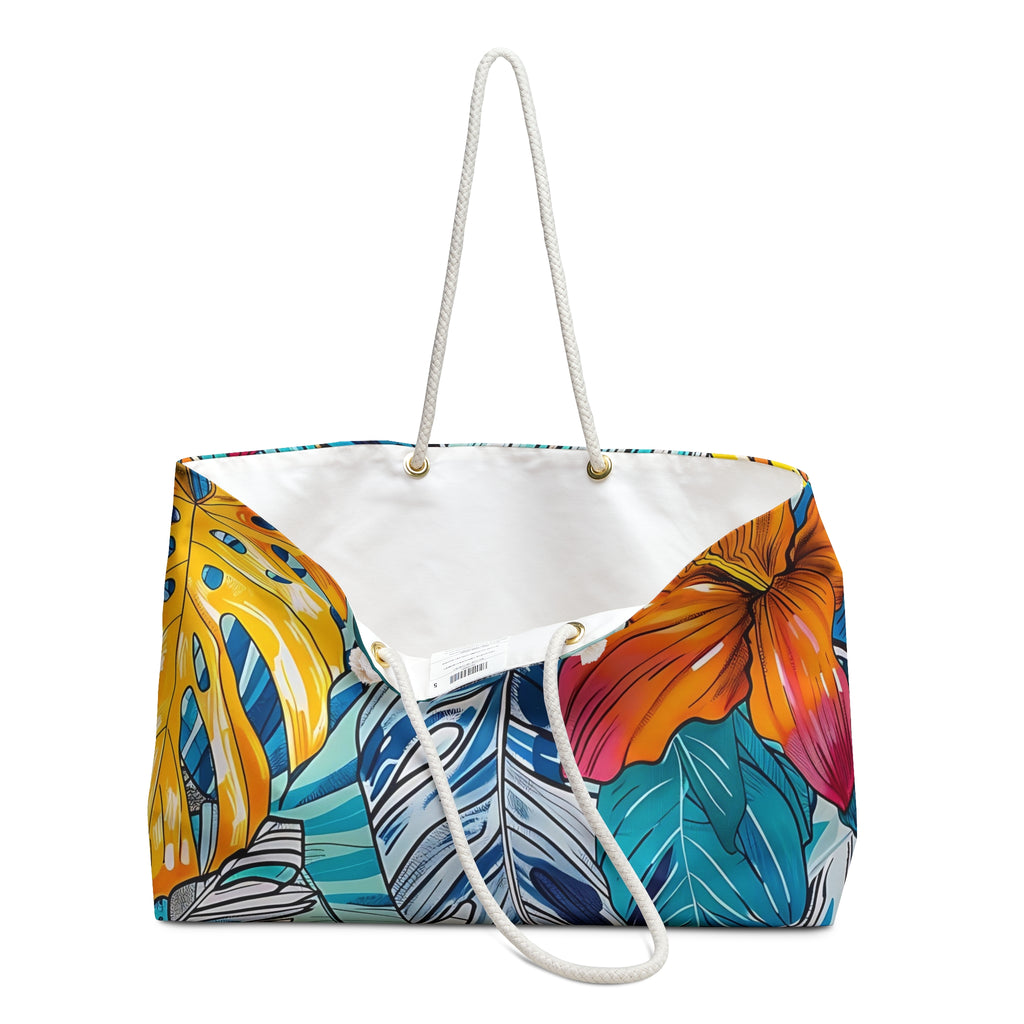Monstera Hibiscus Weekender Bag SETEPENRA Bags.